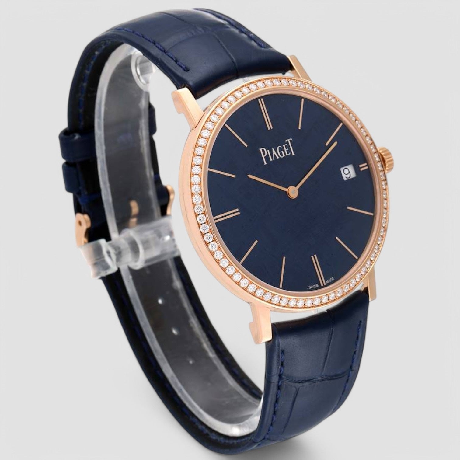 Rose Gold Ultra-Thin Meteorite Diamond Limited Edition Mens Watch