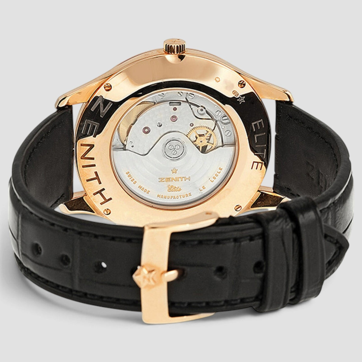 Elite Ultra Thin 18K Rose Gold Black Dial