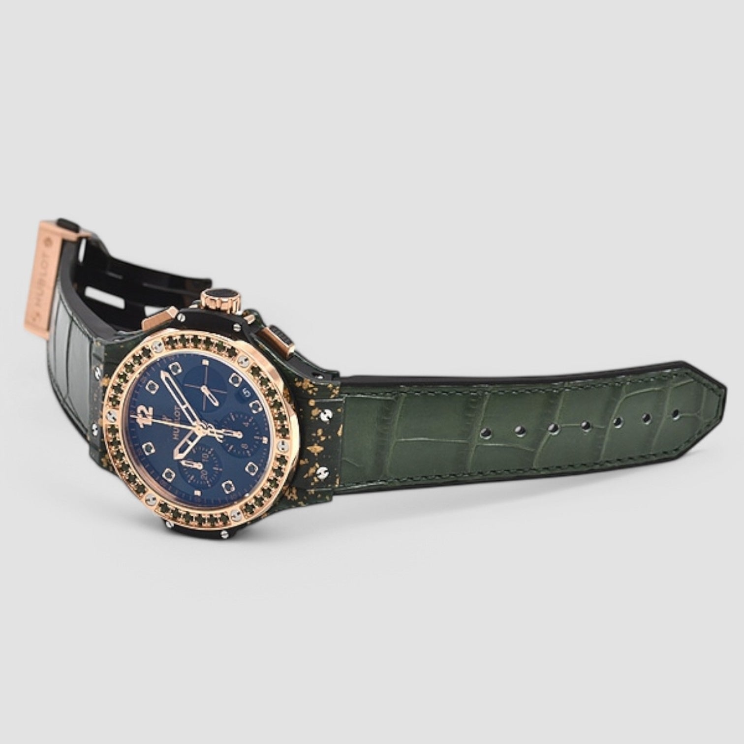 Big Bang Gold Linen Green Chronograph Automatic Watch