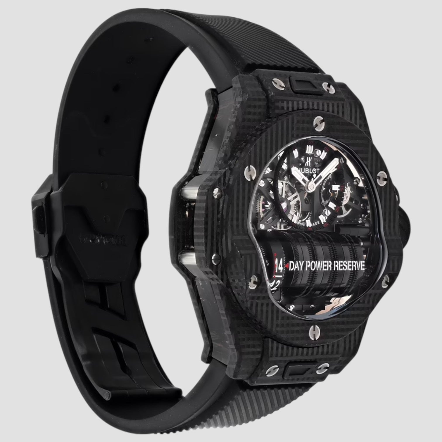 Big Bang MP-11 Limited Edition Manual Winding 3D Carbon Rubber Strap Men's Watch