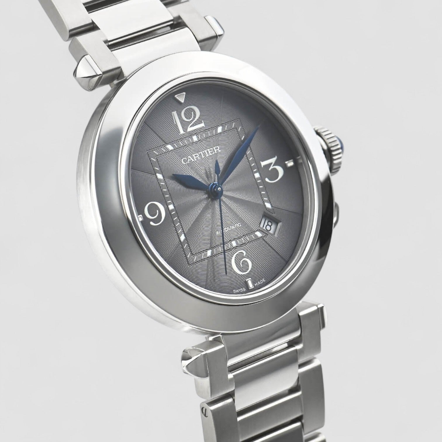 Pasha De Cartier Automatic Grey Dial Steel