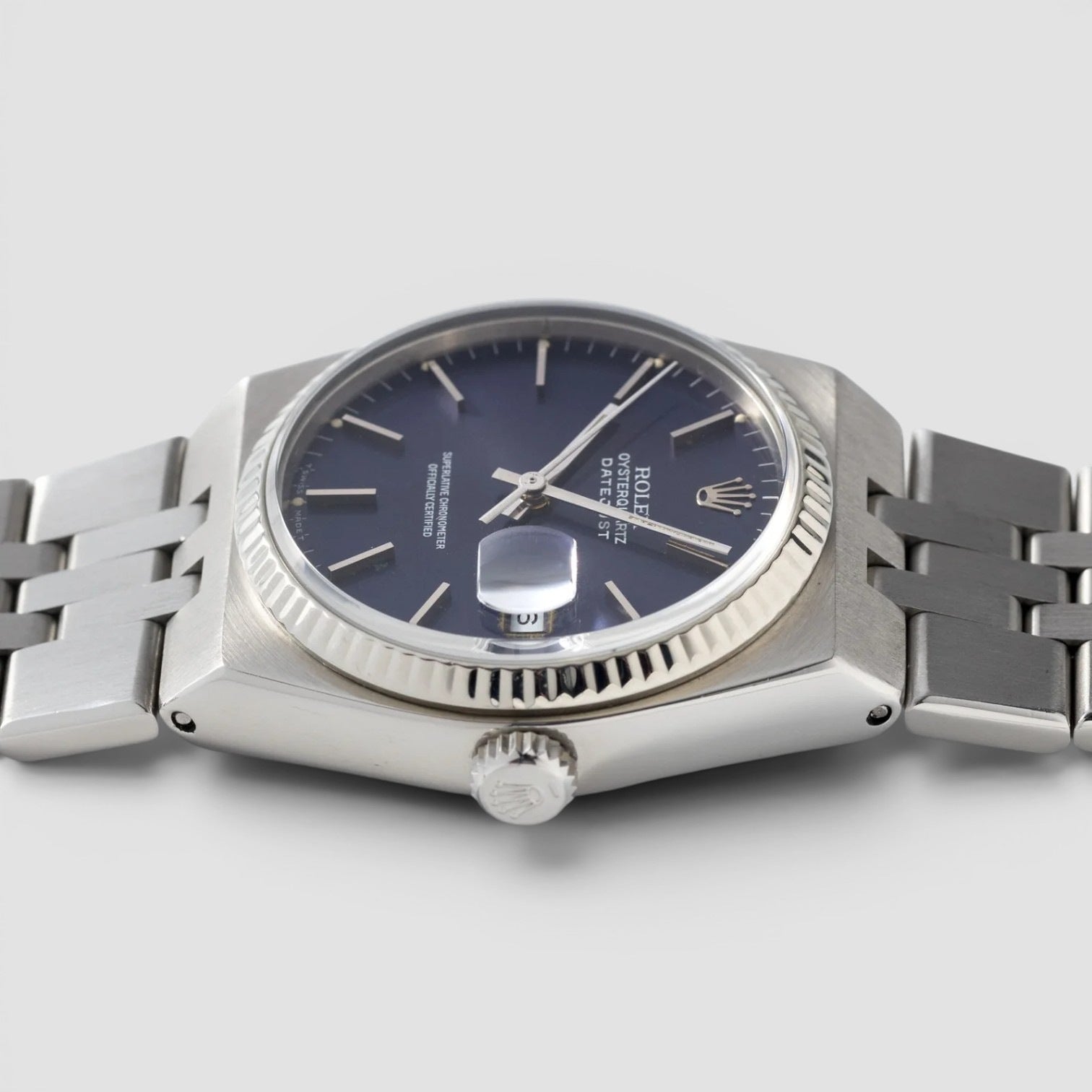 Datejust Oysterquartz 36mm Steel Blue/Purple Dial