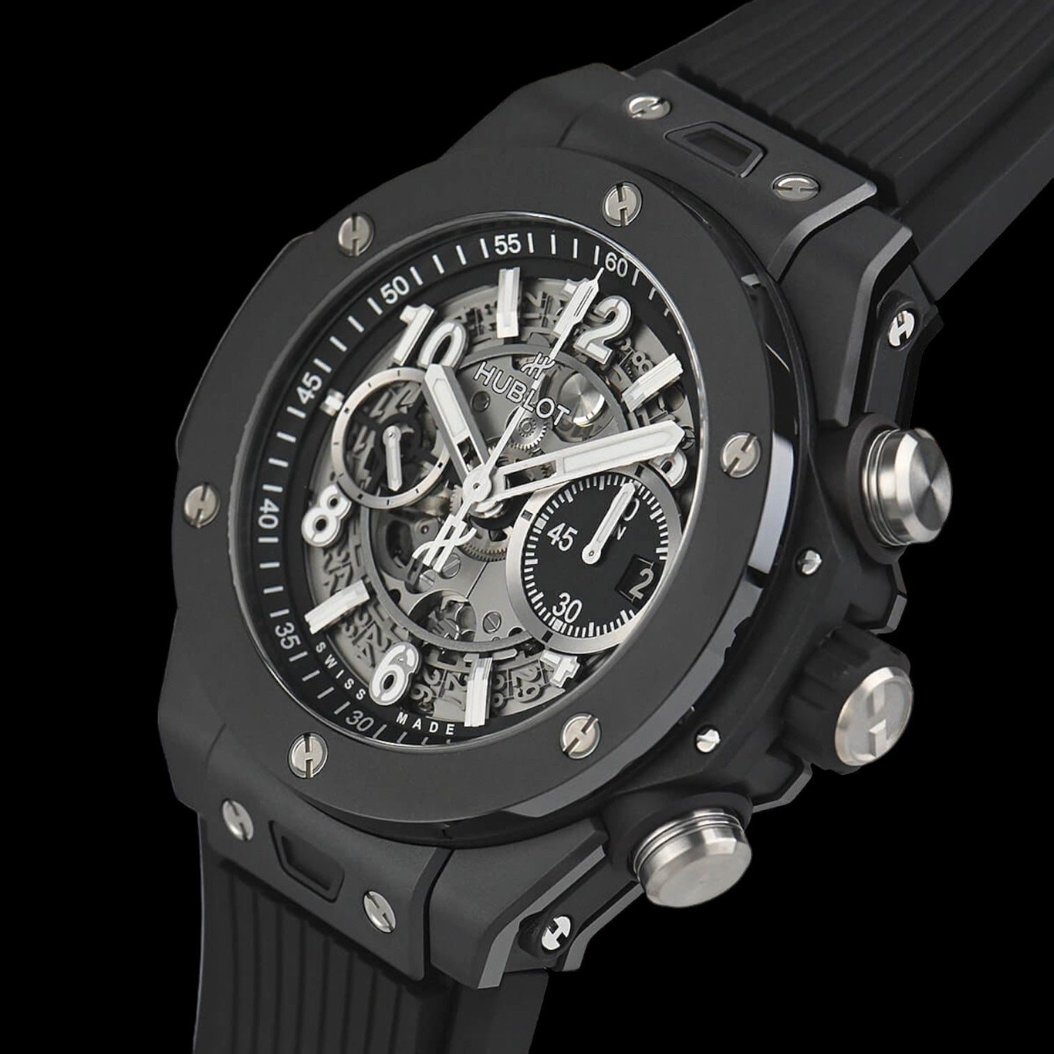 Big Bang Unico Black Magic Chronograph Automatic Silver Dial Men's Watch