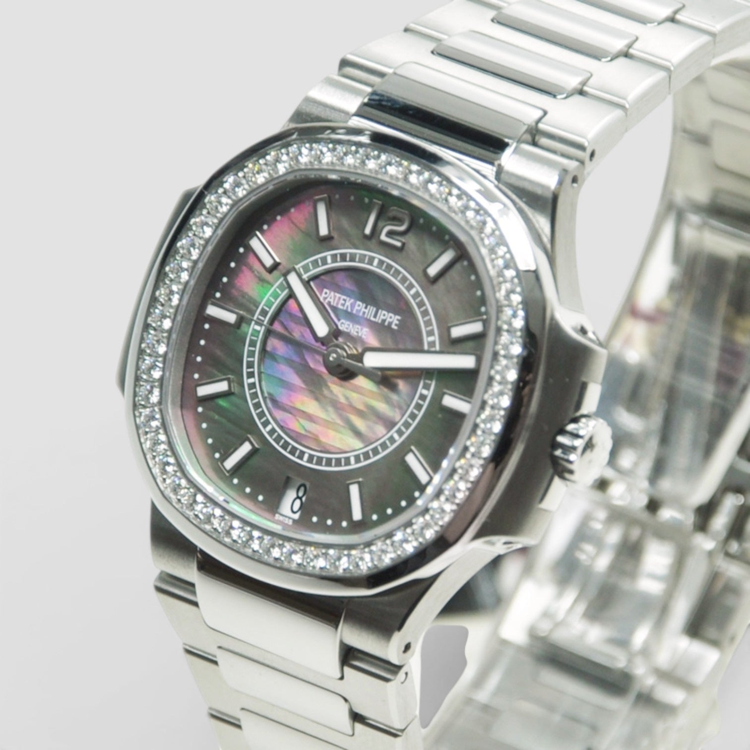Mop Dial Automatic Watch Nautilus Diamond