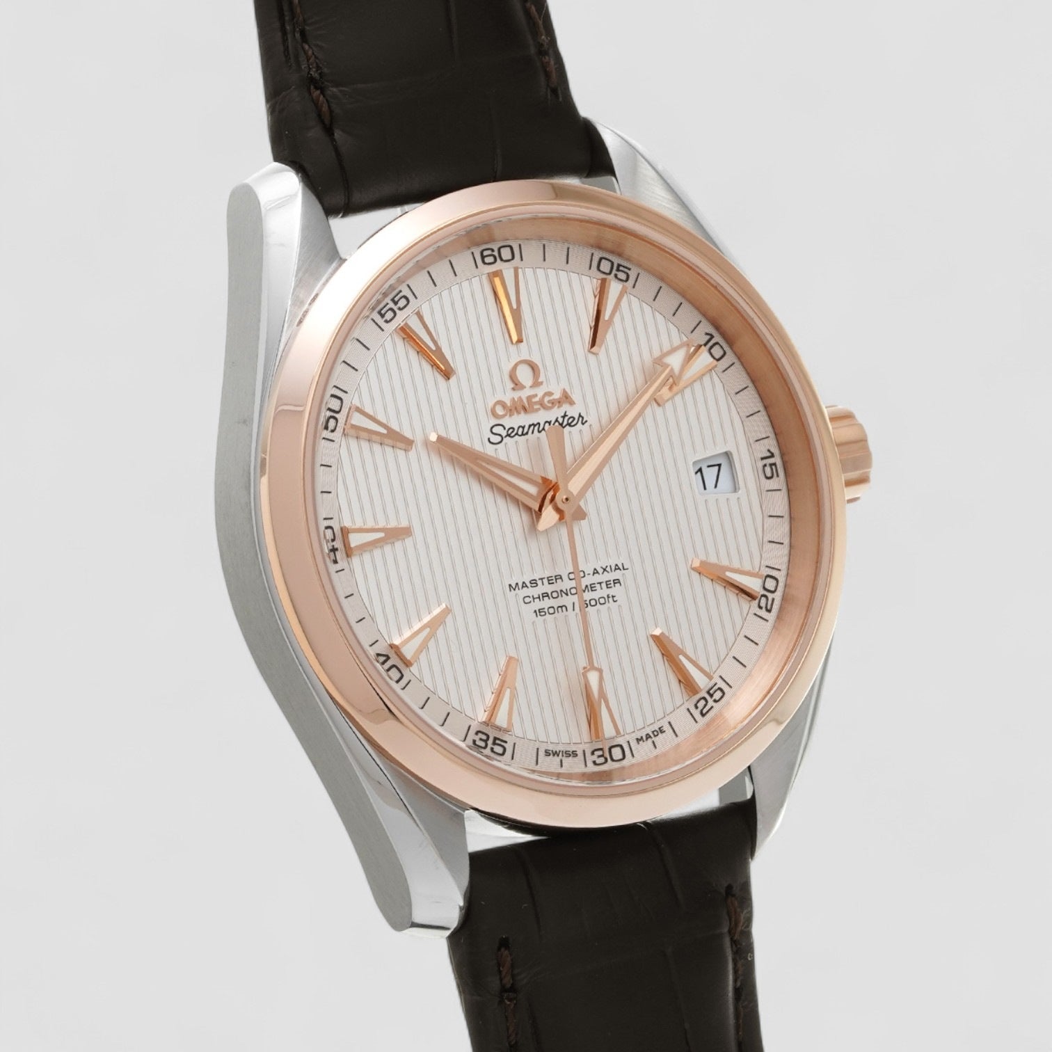 Seamaster Aqua Terra Steel Rose Gold Mens Watch
