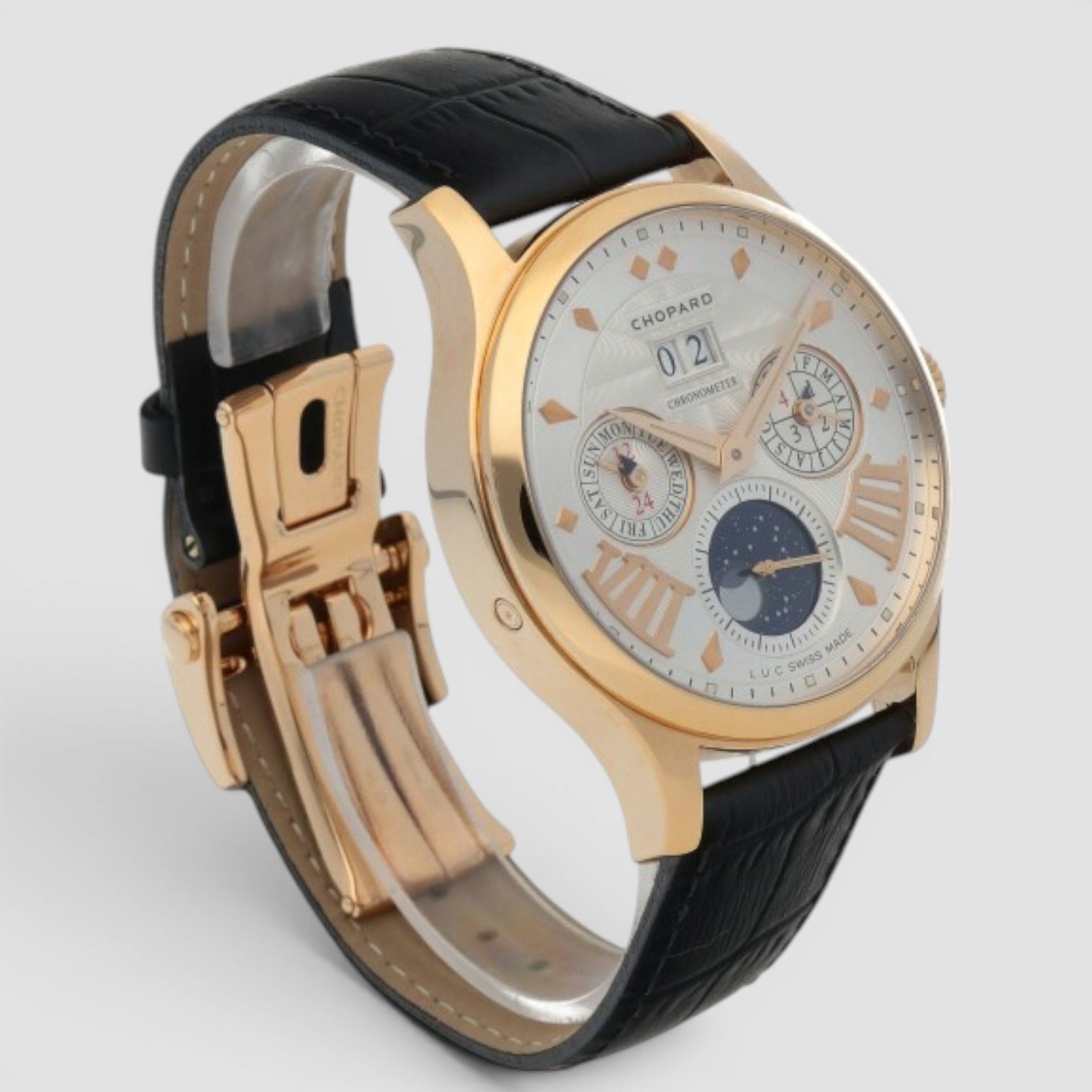 L.U.C Lunar One 40.5mm Rose Gold Silver Dial Limited Edition