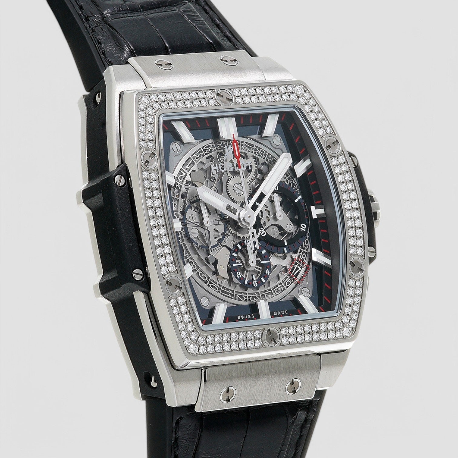 Shaped Spirit of Big Bang Chronograph Titanium Diamonds 45mm