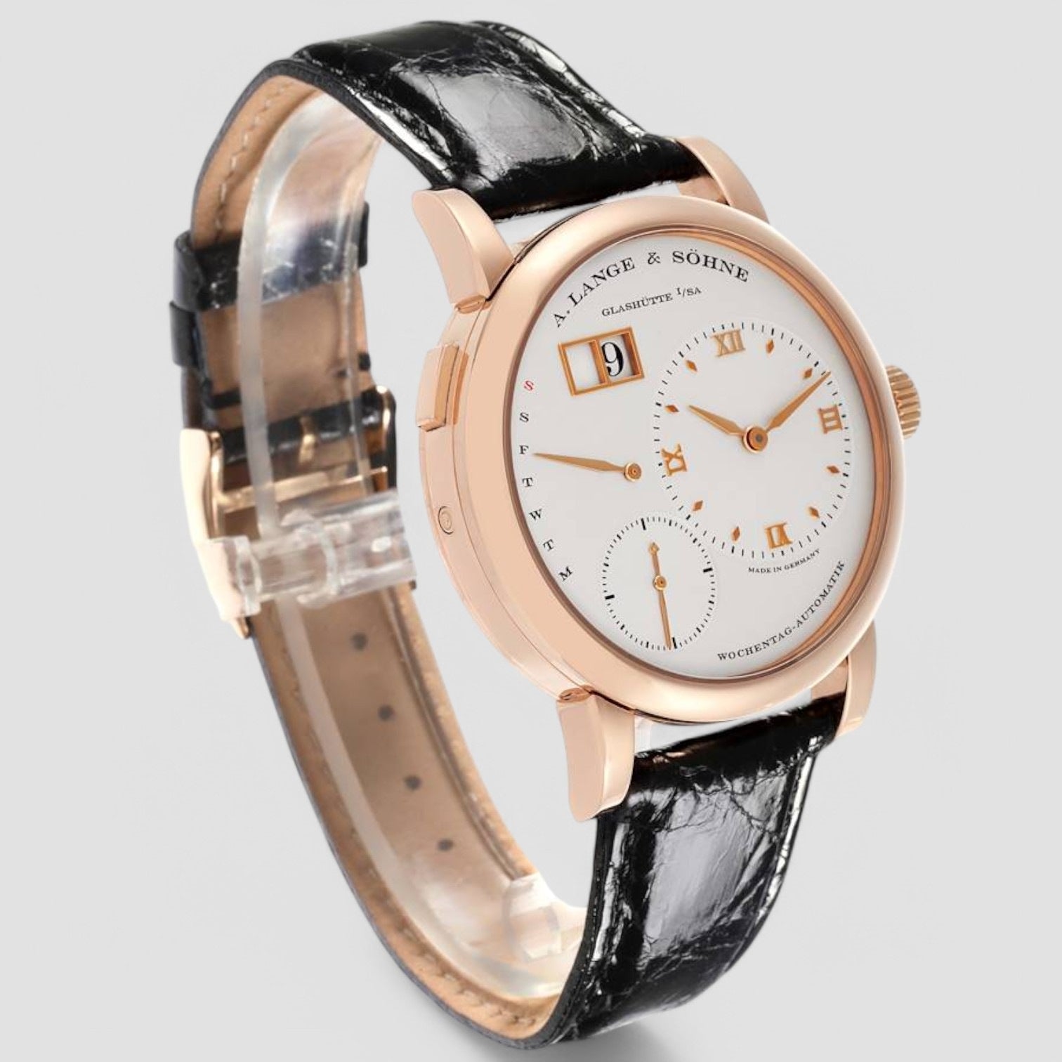 Lange 1 Daymatic 18K Rose Gold / Deployant Buckle