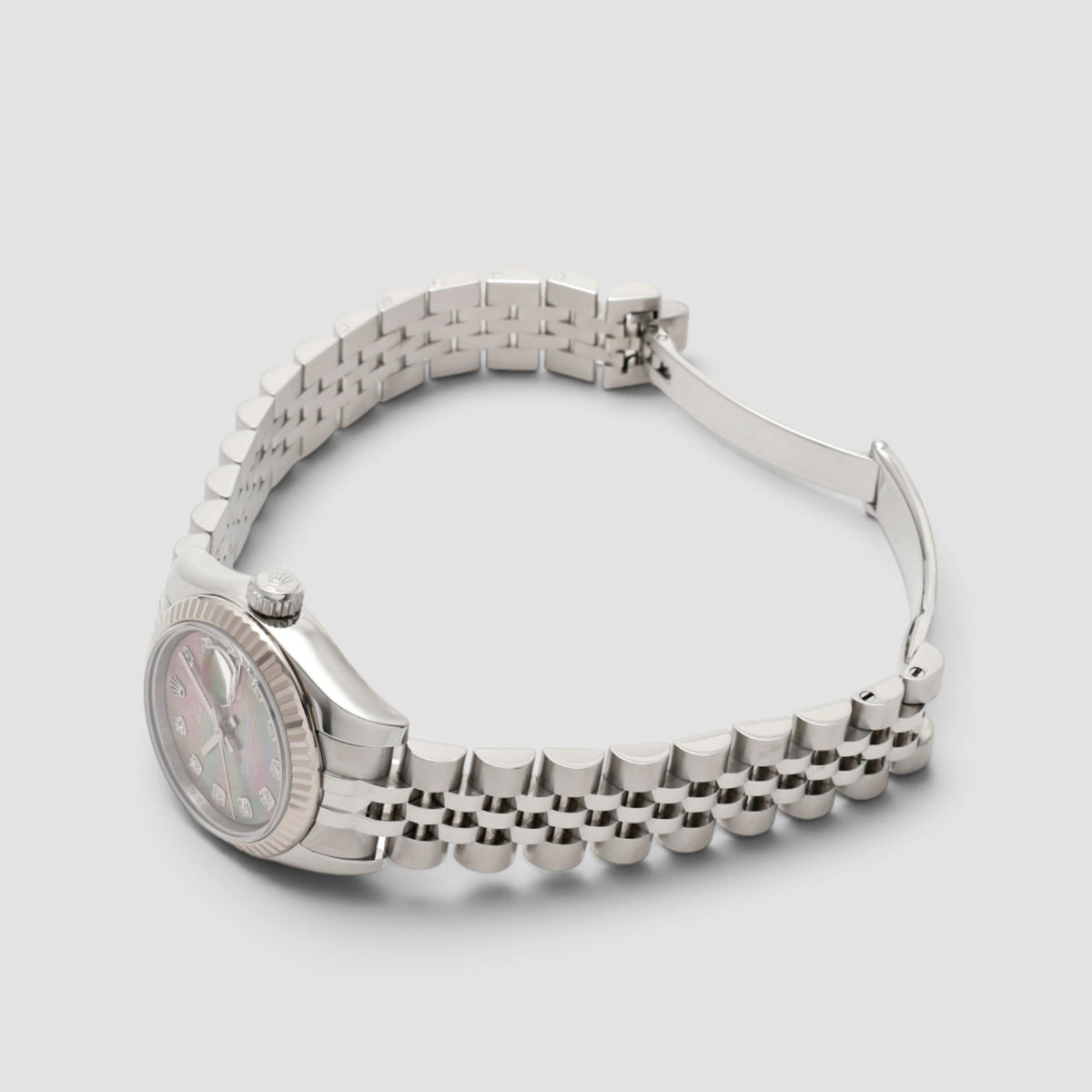 Lady-Datejust 26 Dark Mother-of-Pearl Diamond Dial Jubilee