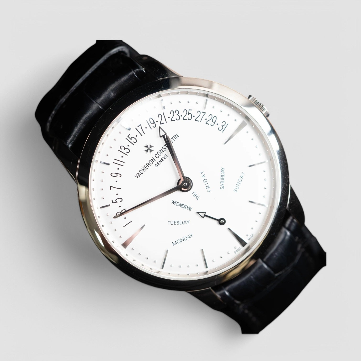 Patrimony Retrograde Day-Date 42.5mm White Gold