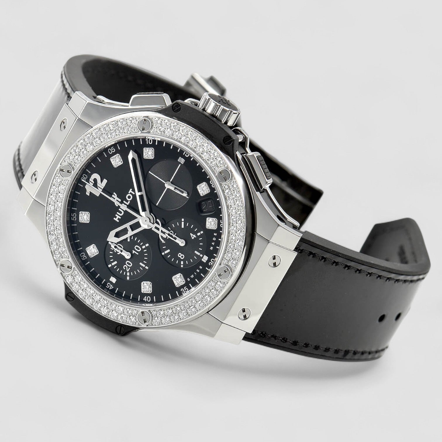 Big Bang Shiny Black Diamond Dial 41mm Watch