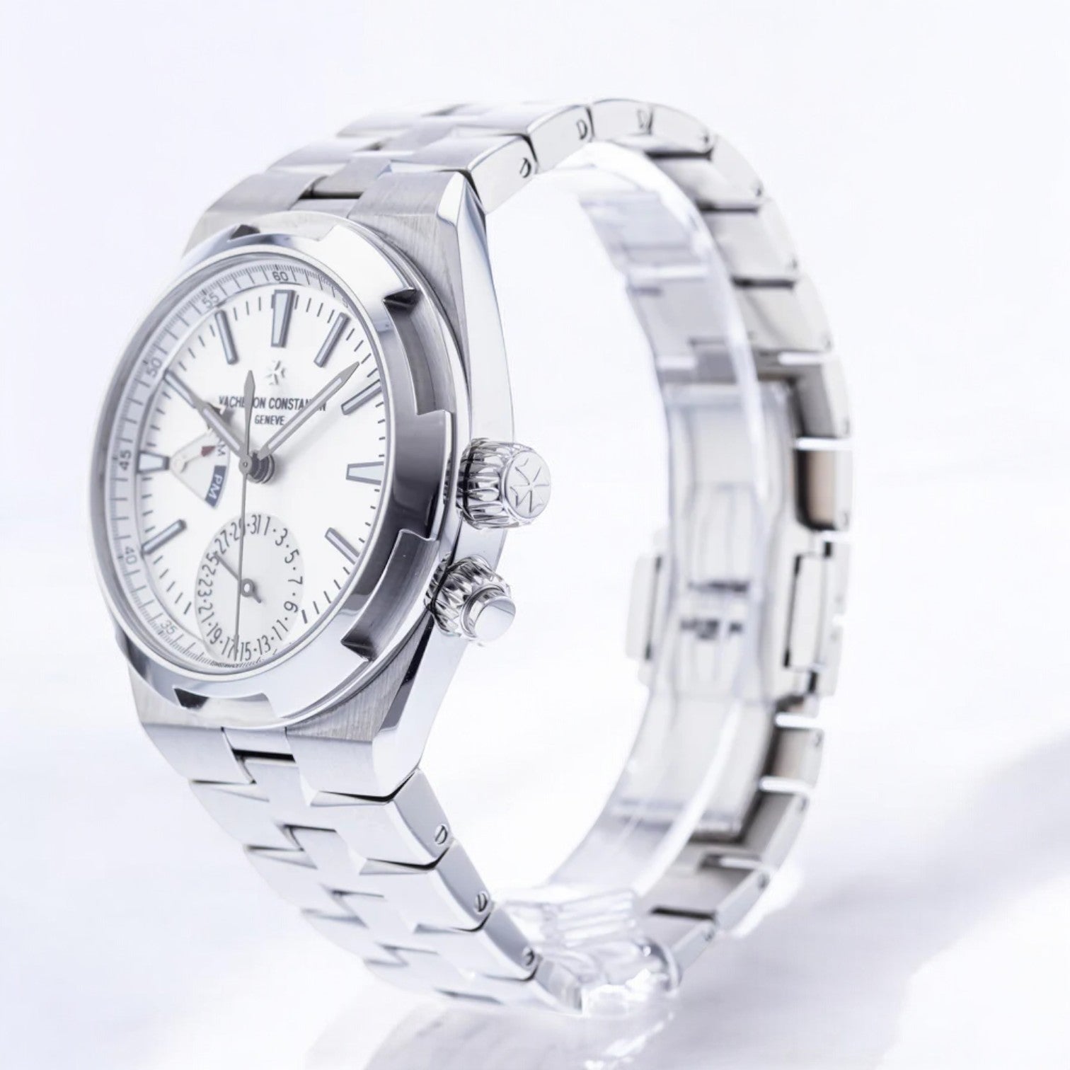 Overseas Dual Time SS Silver Dial