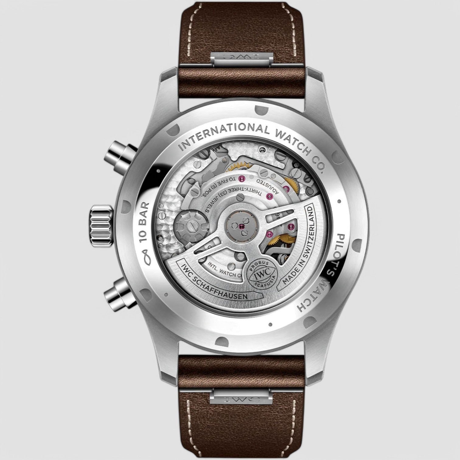 Pilots Green Dial Chronograph/ Leather 43 mm