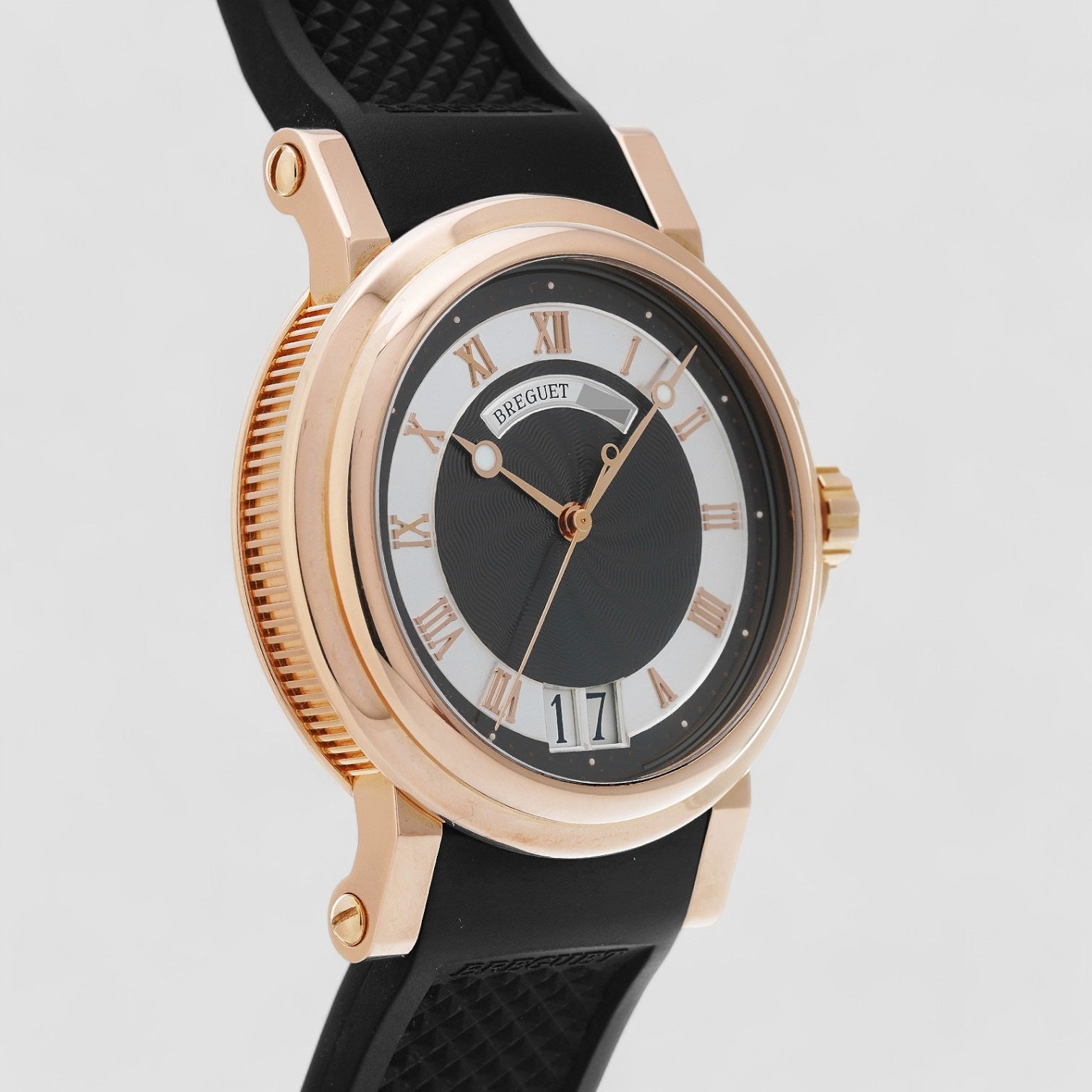 Marine Automatic Big Date 18K Rose Gold / Rubber