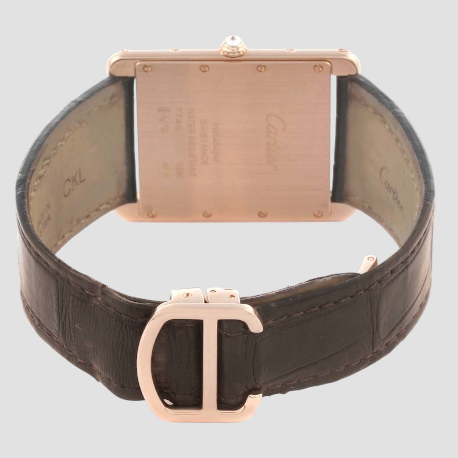 Tank Louis XL Rose Gold Diamond Mens Watch