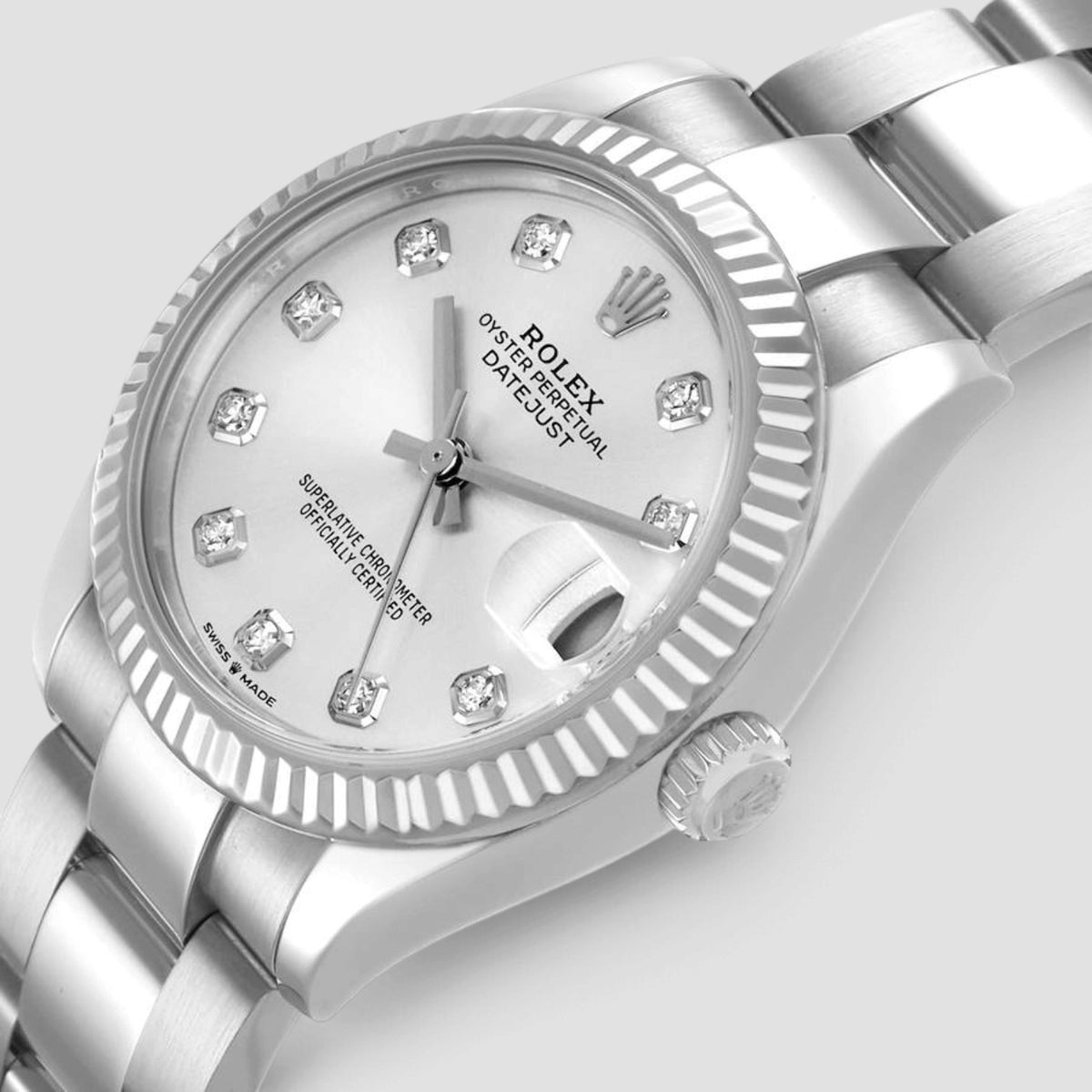 Datejust 31 Silver Diamond Dial