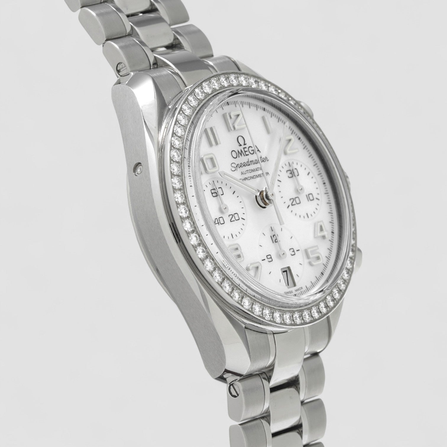 Speedmaster Automatic White Shell Ladies Watch
