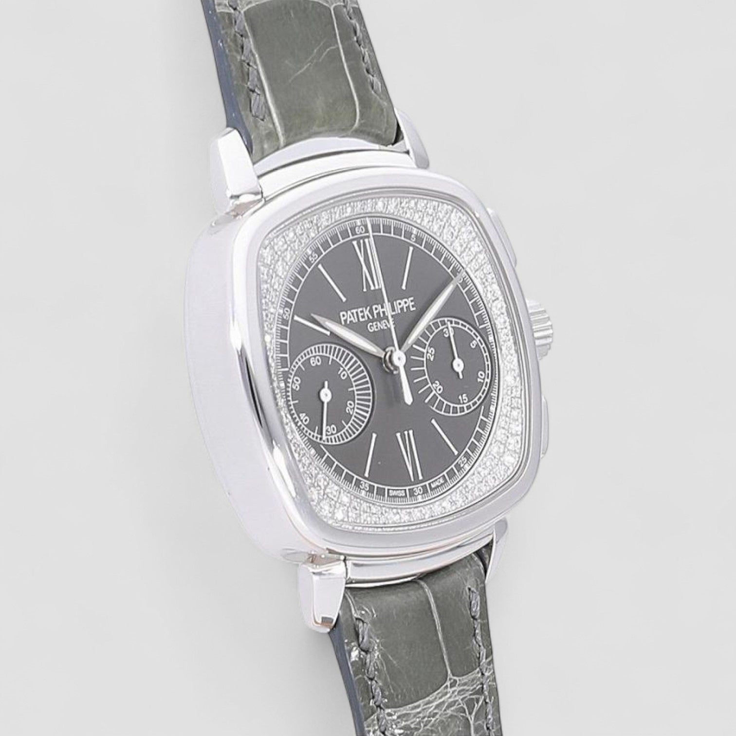 Complications Pale Grey Dial Pale Grey Leather Ladies Watch
