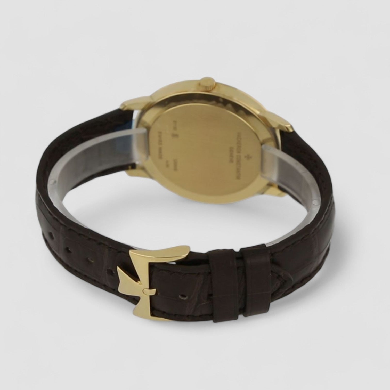 Patrimony Yellow Gold Silver Index Dial & Leather Strap