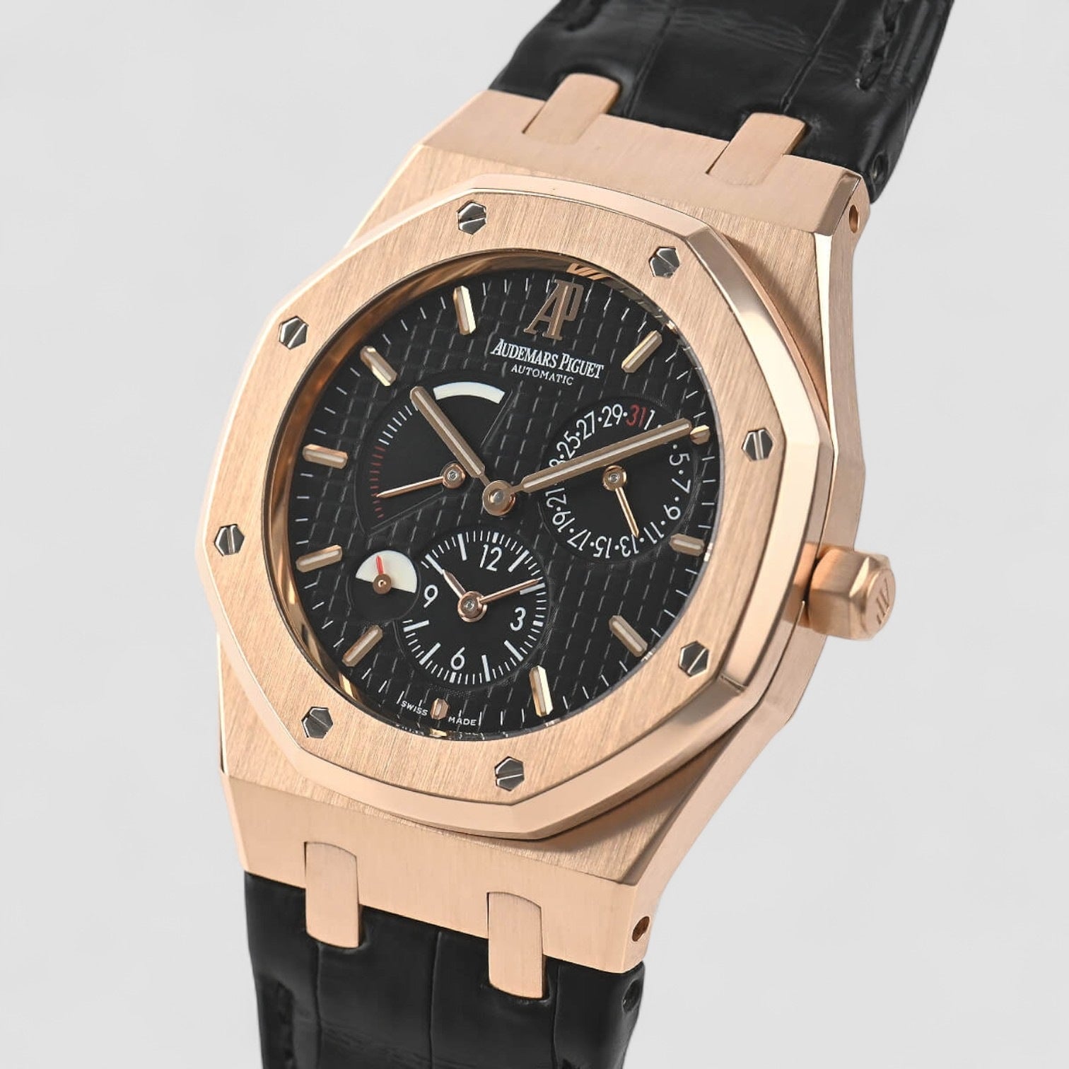 Royal Oak Dual Time 18K Rose Gold / Black Dial
