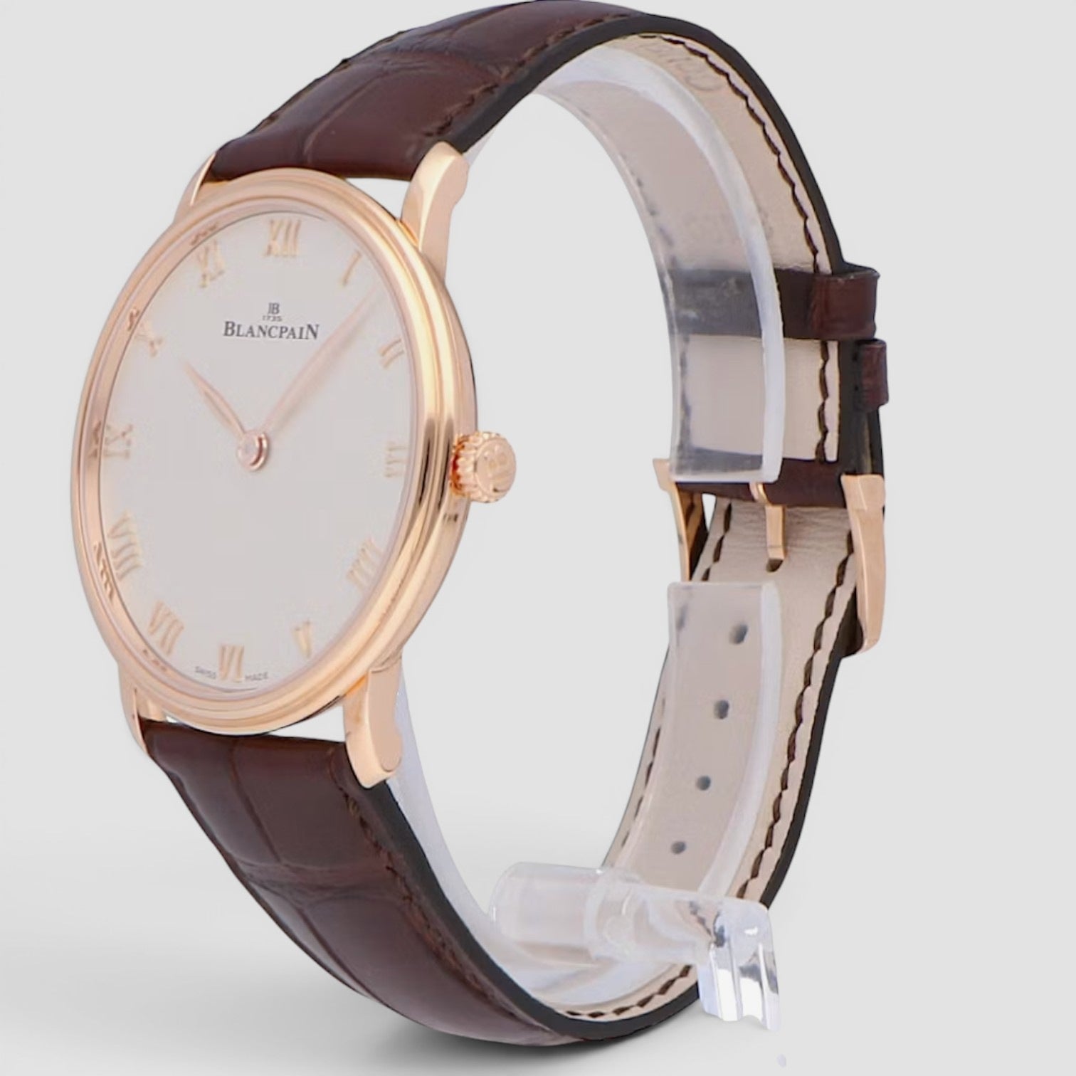 Villeret Ultra-Slim 40mm Rose Gold Silver Dial