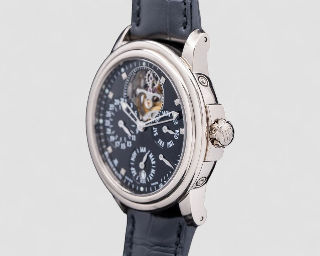 Leman Tourbillon Perpetual Calendar Black Dial 18K WG
