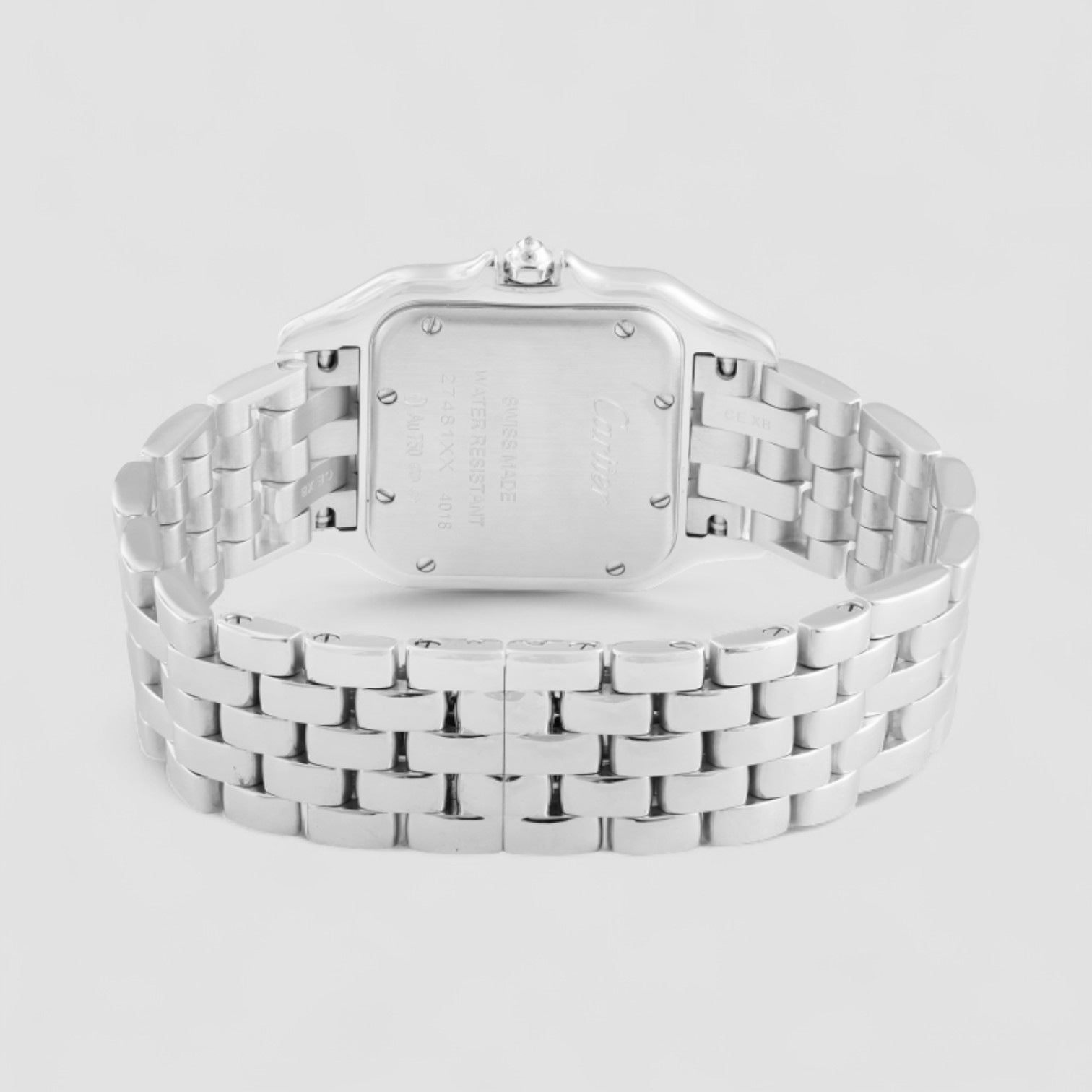 Panthere de Cartier Silver Dial 18kt White Gold Ladies Watch
