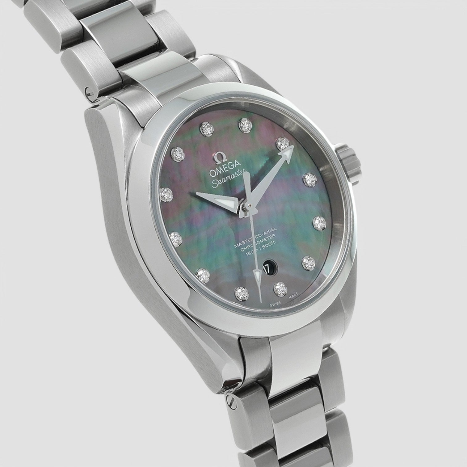 Seamaster Aqua Terra Mother of Pearl Diamond Dial Stainless Steel Automatic Unisex Watch