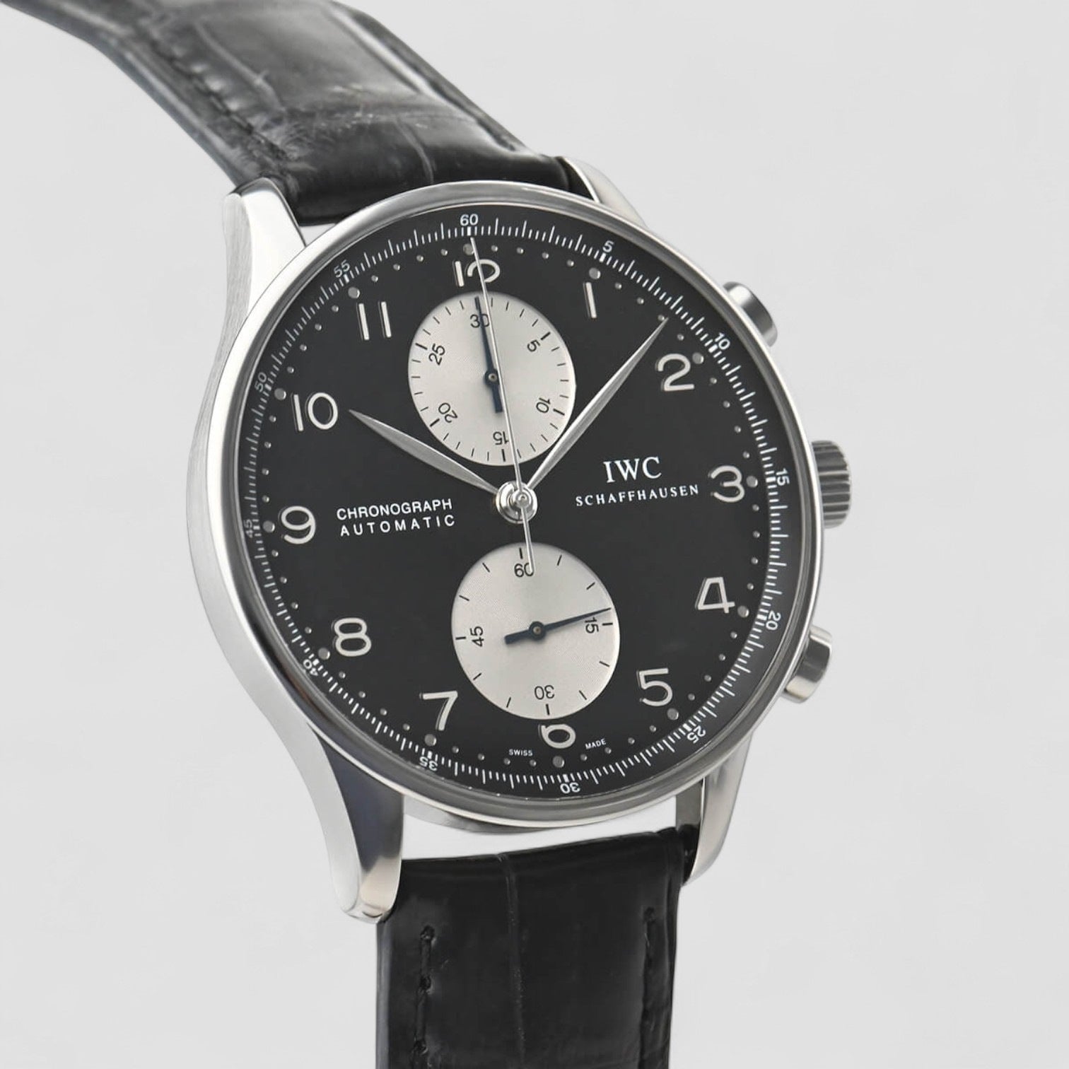 Portugieser Chronograph Black Panda Dial / SS