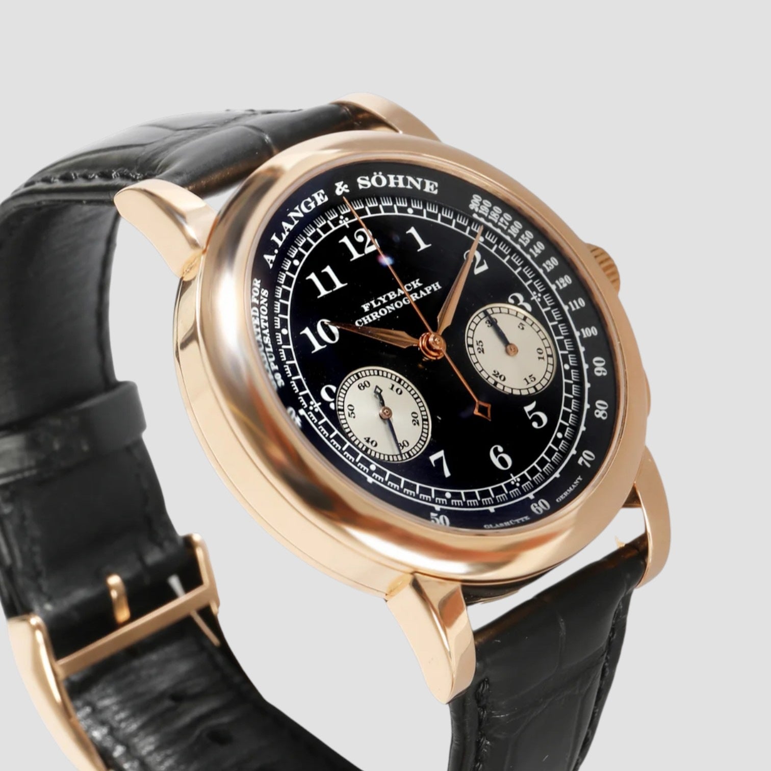 1815 Flyback Chronograph Black Dial 18K Rose Gold