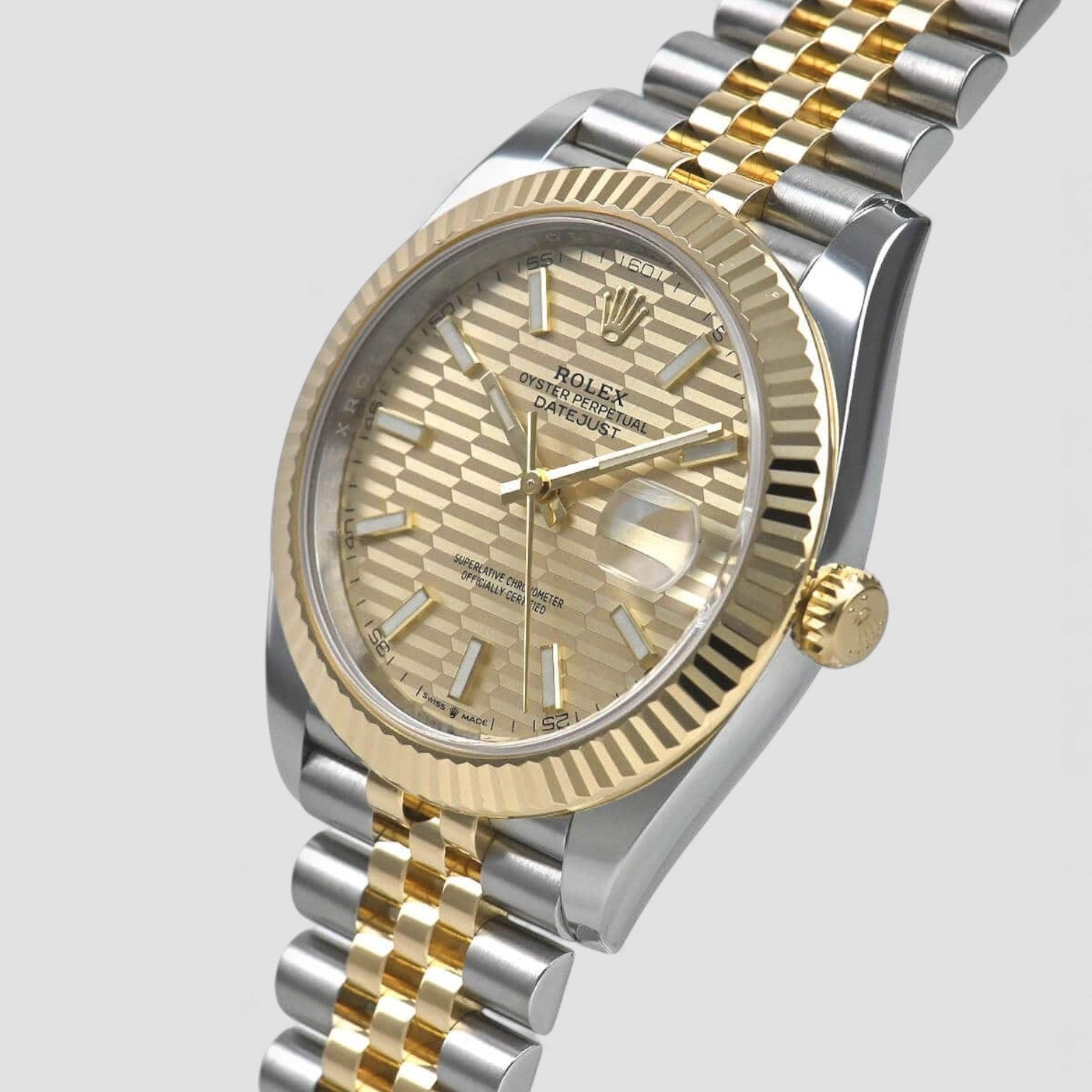 Datejust 41 Golden Fluted Motif Dial Yellow Gold