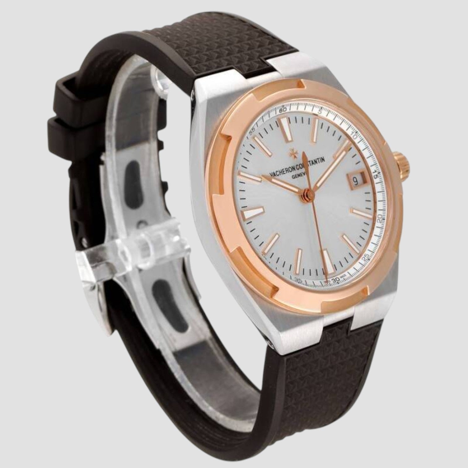 Overseas 41mm Stainless Steel Rose Gold Automatic
