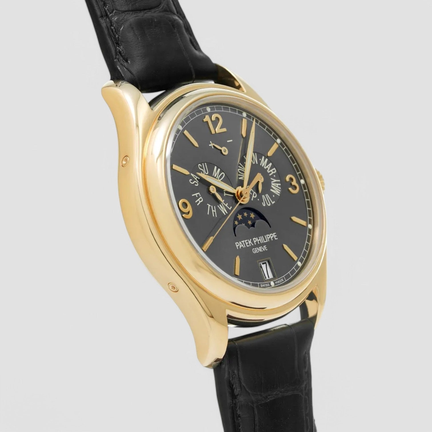 Annual Calendar Grey Dial 18K Yellow Gold
