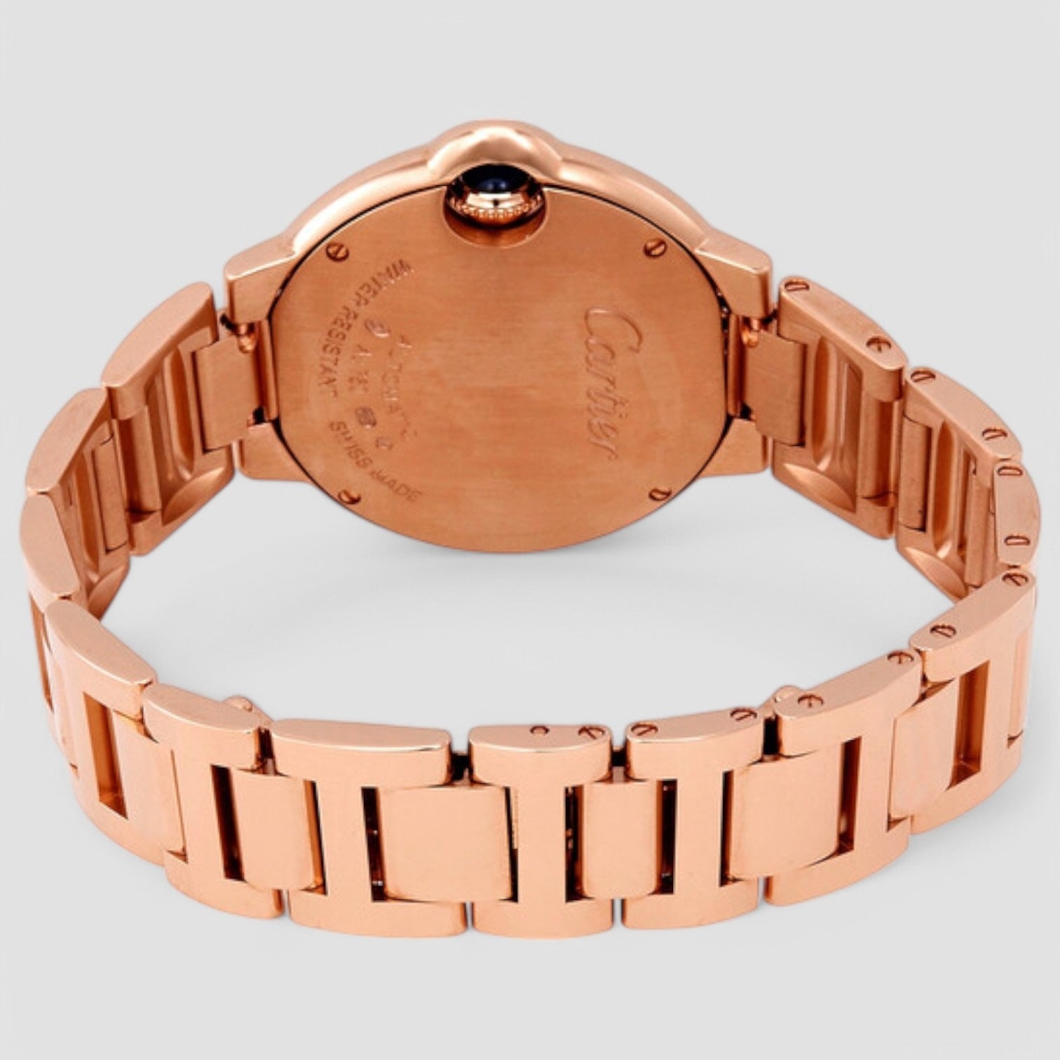 Ballon Bleu Silver Dial Automatic Ladies 18kt Rose Gold Diamond Watch