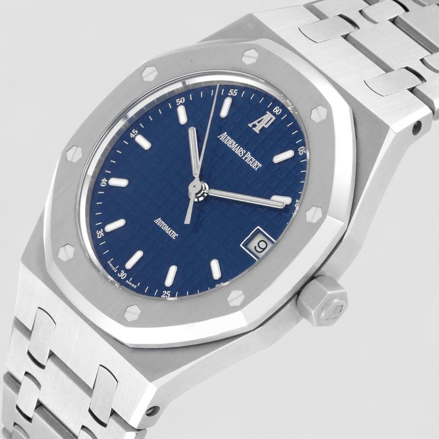 Royal Oak Blue Dial Steel Mens Watch