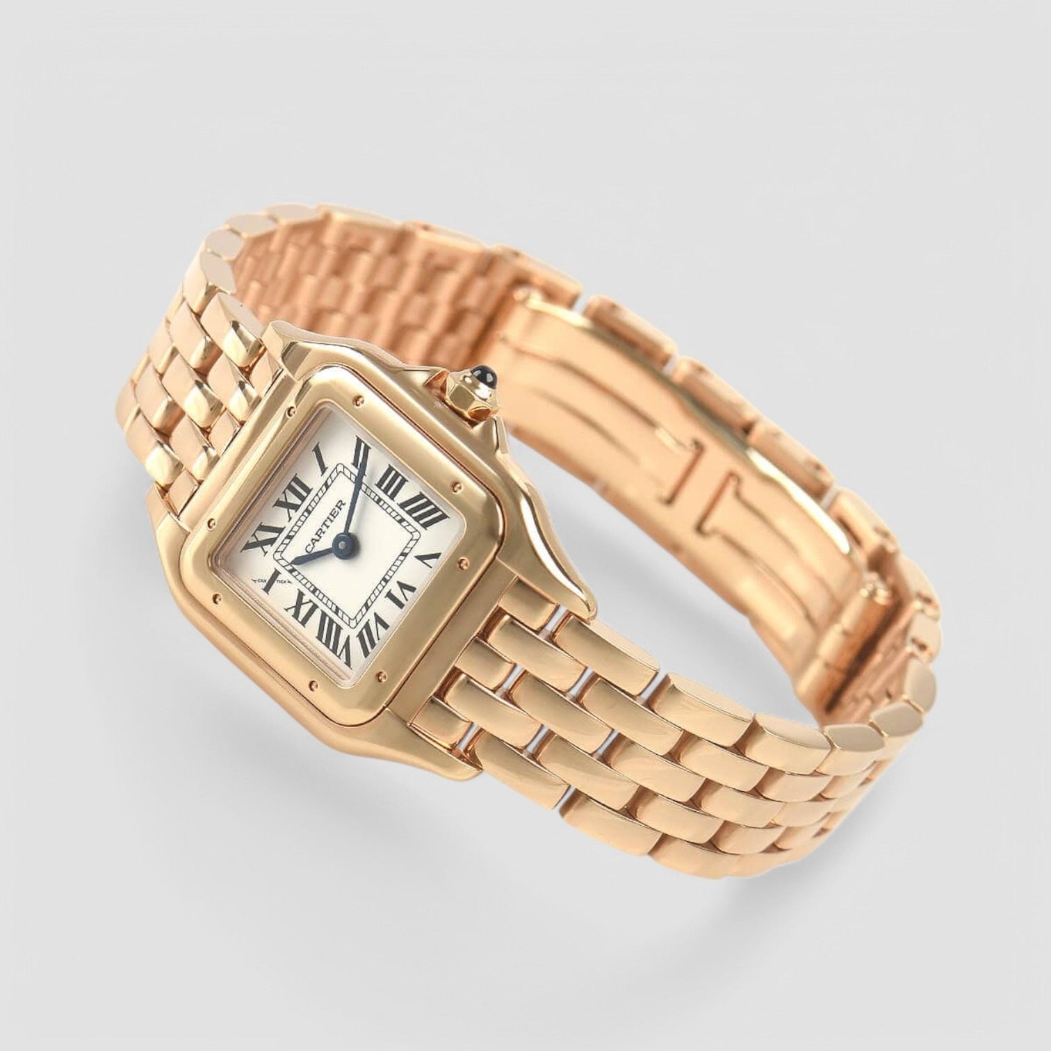 Panthere de Cartier Small Quartz Rose Gold Silver Dial