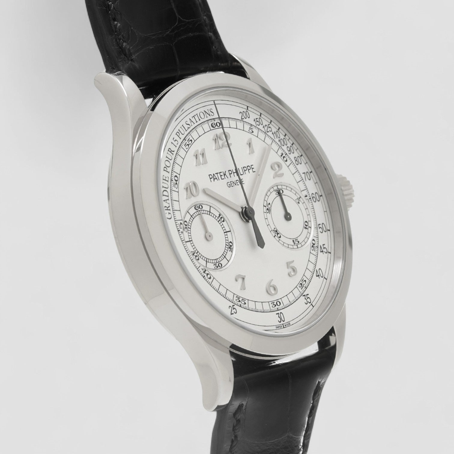 Chronograph 18K White Gold / Silver Pulsation