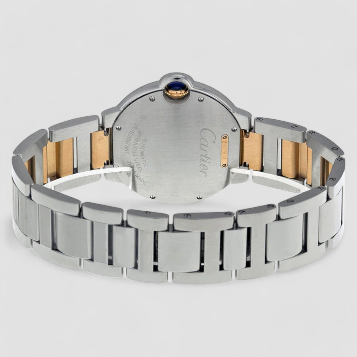 Ballon Bleu Silver Diamond Dial Steel and Rose Gold Ladies Watch