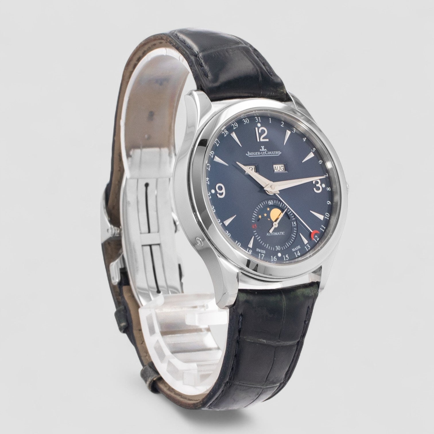 Master Calendar Blue Steel Mens Watch