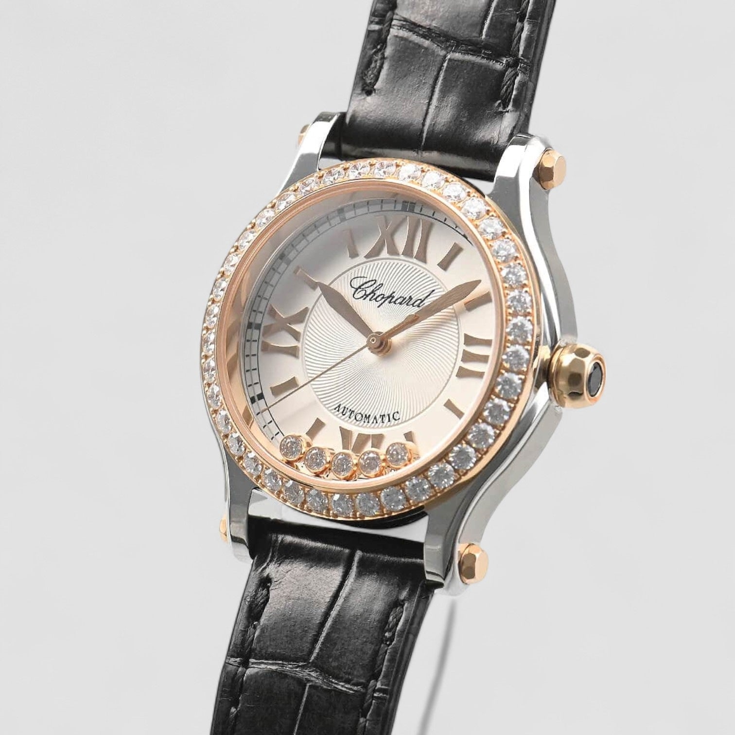 Happy Sport 30 MM Automatic Silver colored/Leather