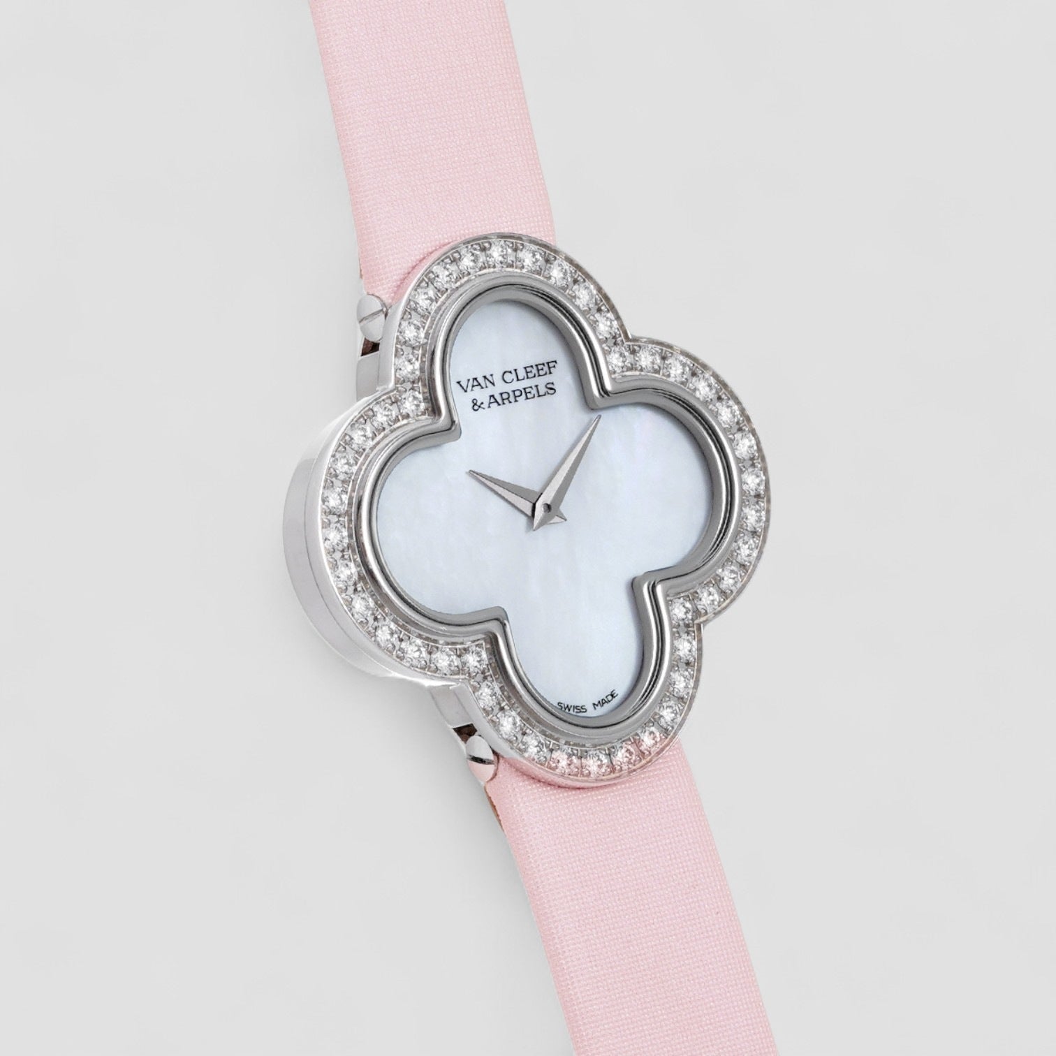 Alhambra Watch Medium Model 18k White Gold