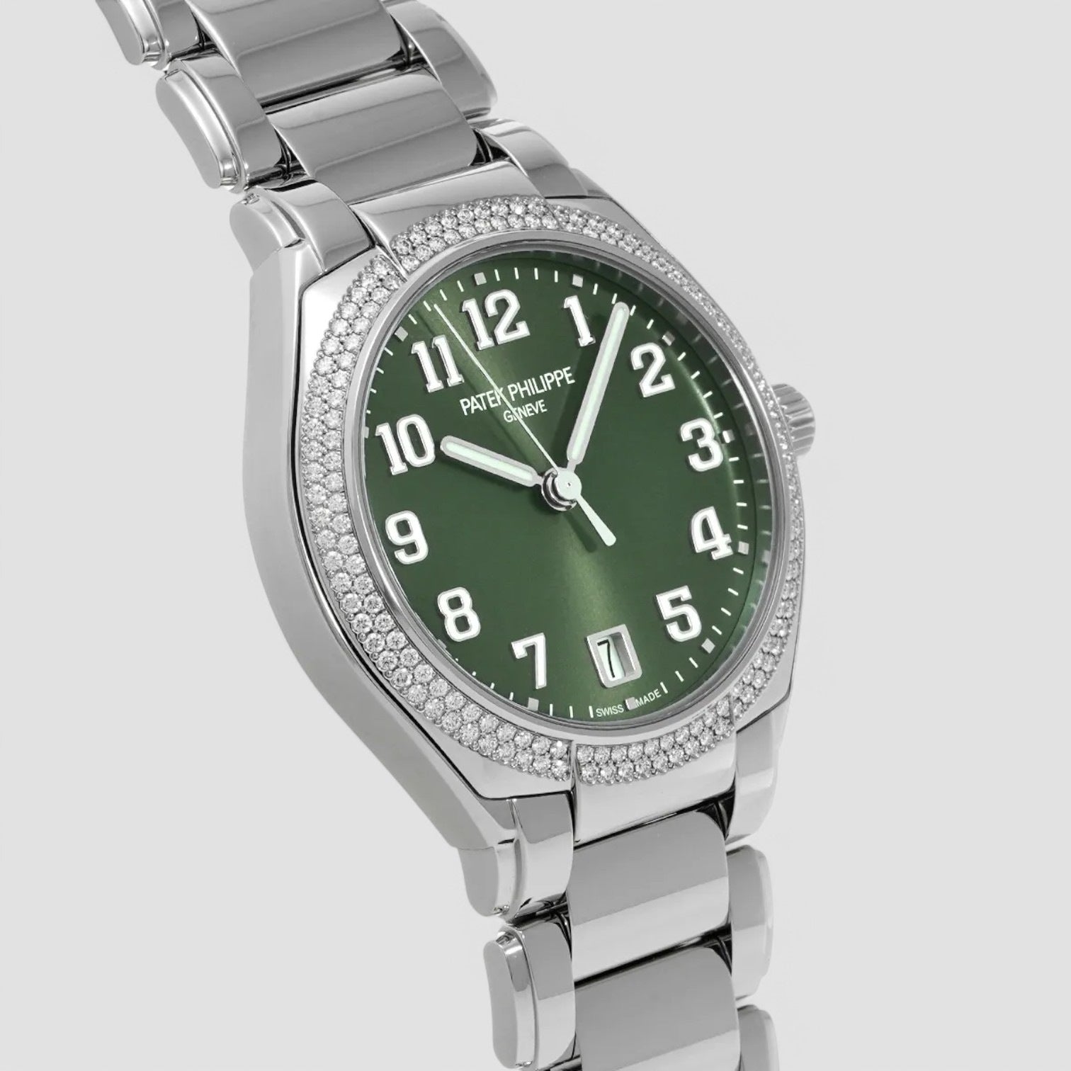 Twenty~4 Ladies Stainless Steel Olive Green Dial