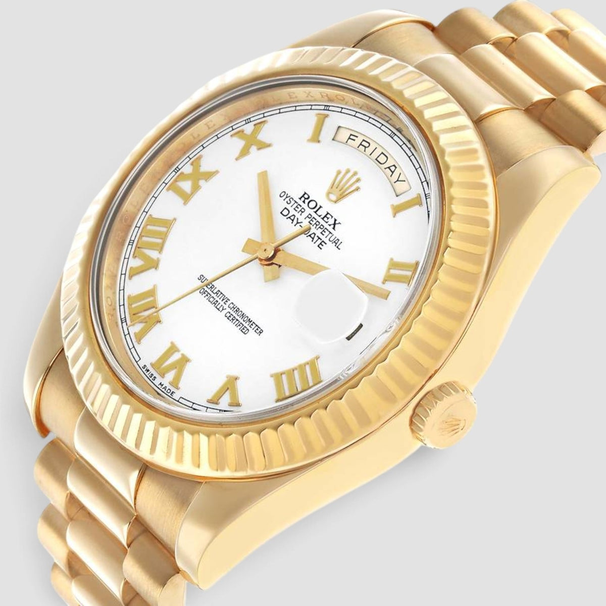 Day-Date II 41mm Yellow Gold White Dial