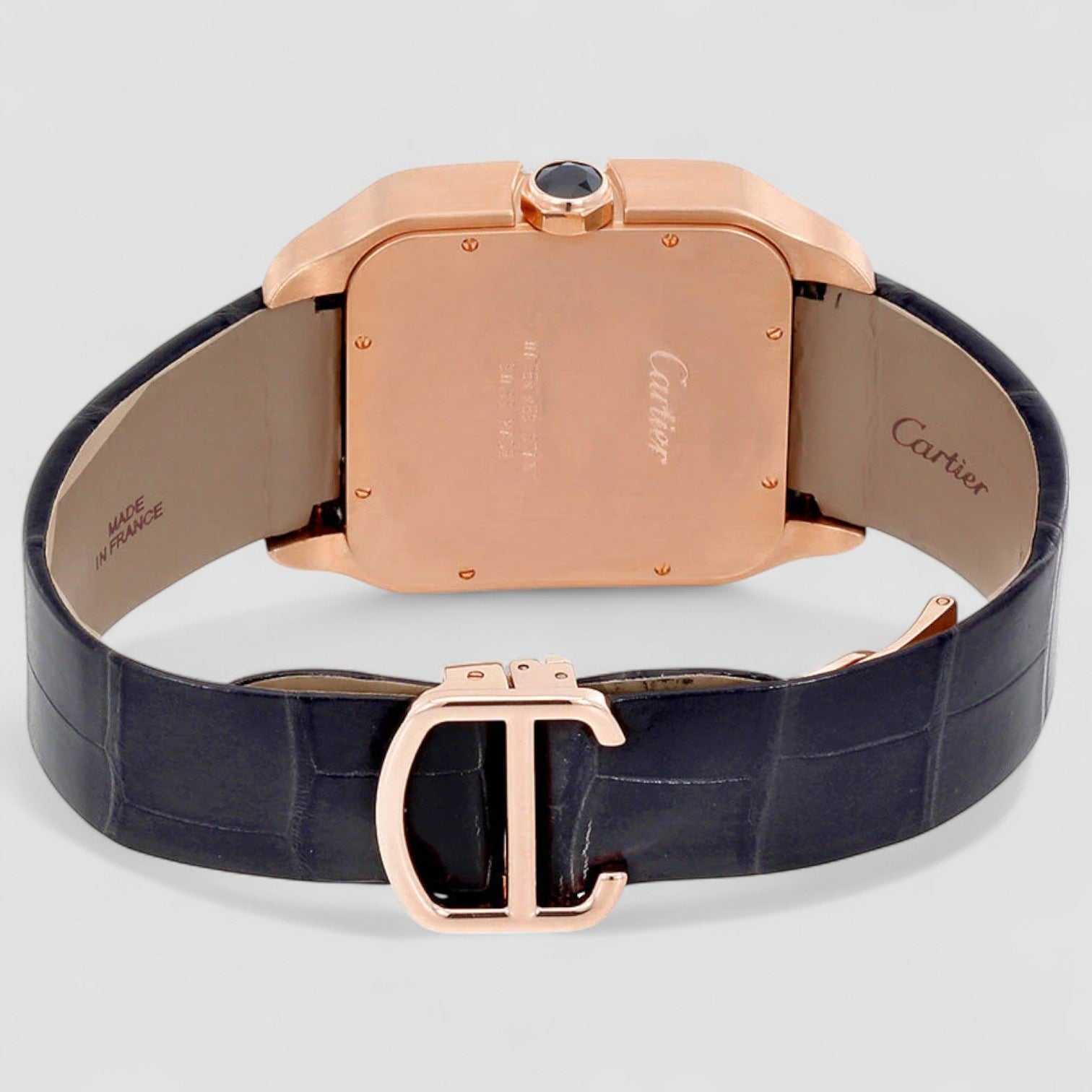 Santos Dumont Gray Galvanized Flinque Dial Men's Watch