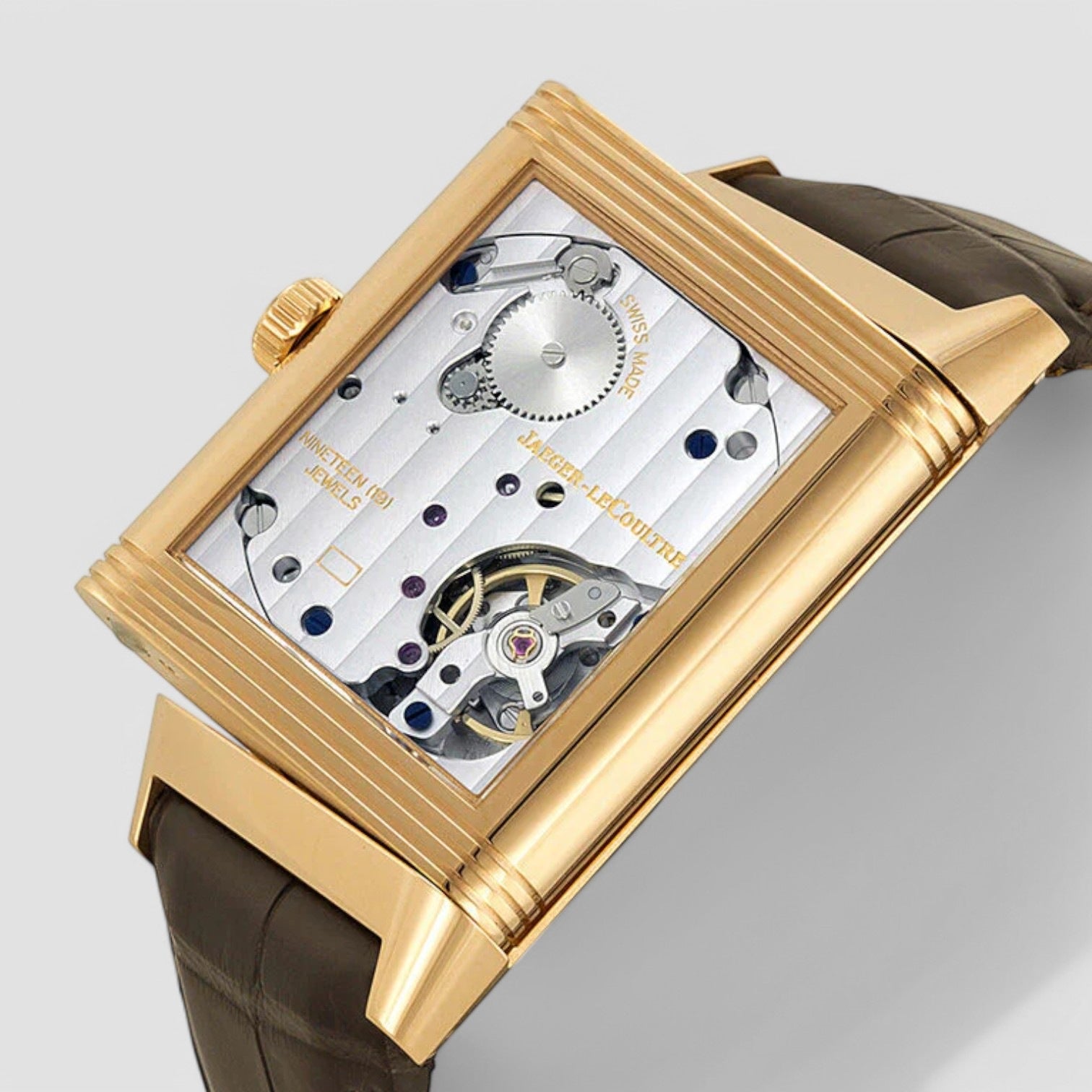 Grande Reverso 976 Classique Silver Dial 18K Rose Gold