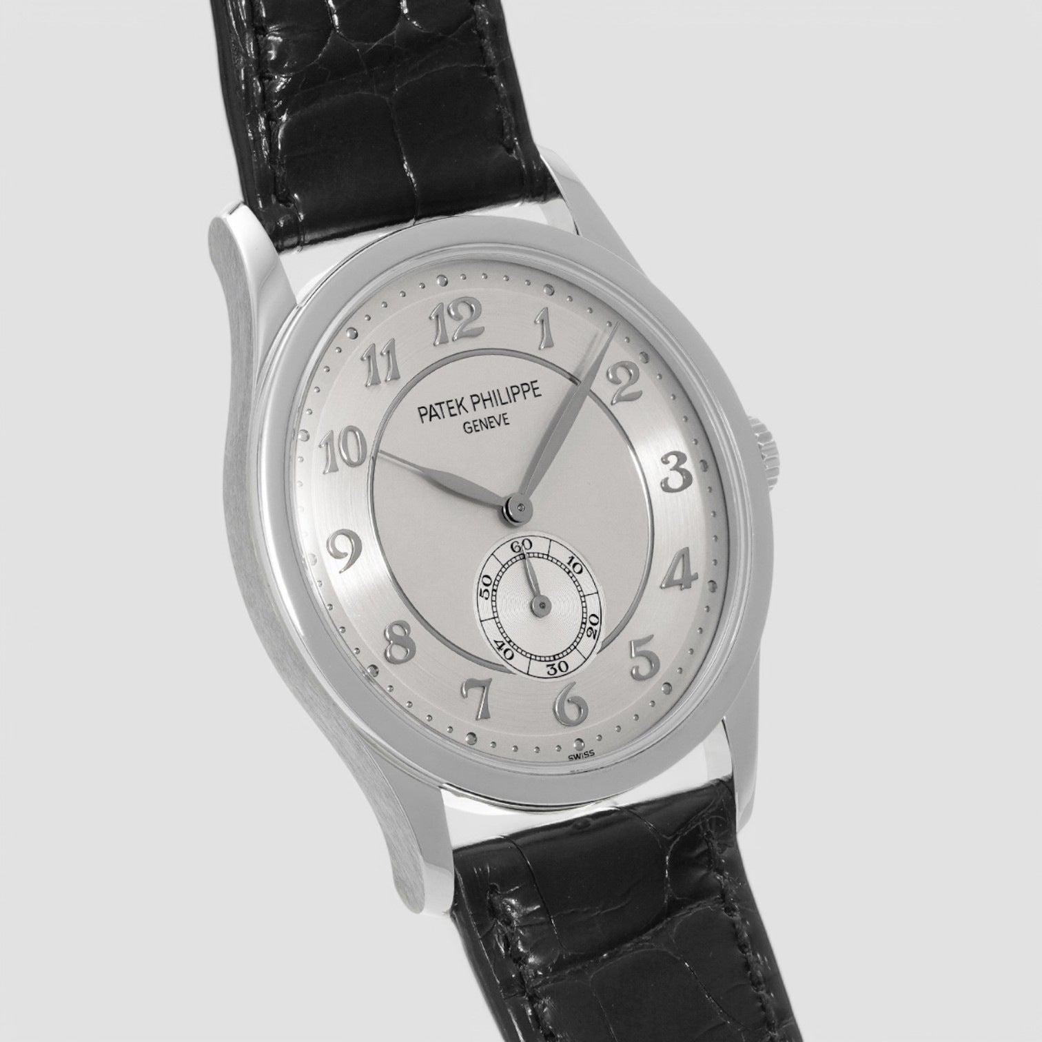 Calatrava Platinum 5196P Silver Dial Arabic Numerals