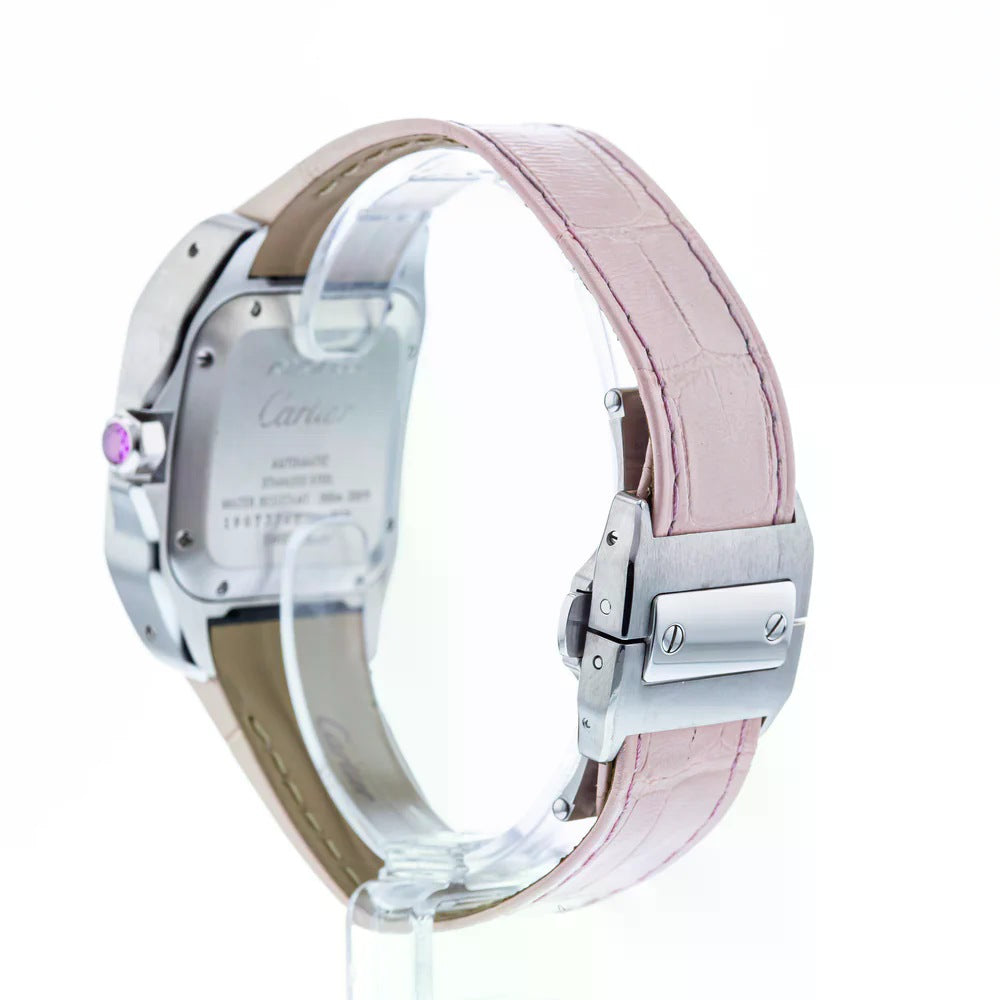 Santos 100 Pink dial automatic