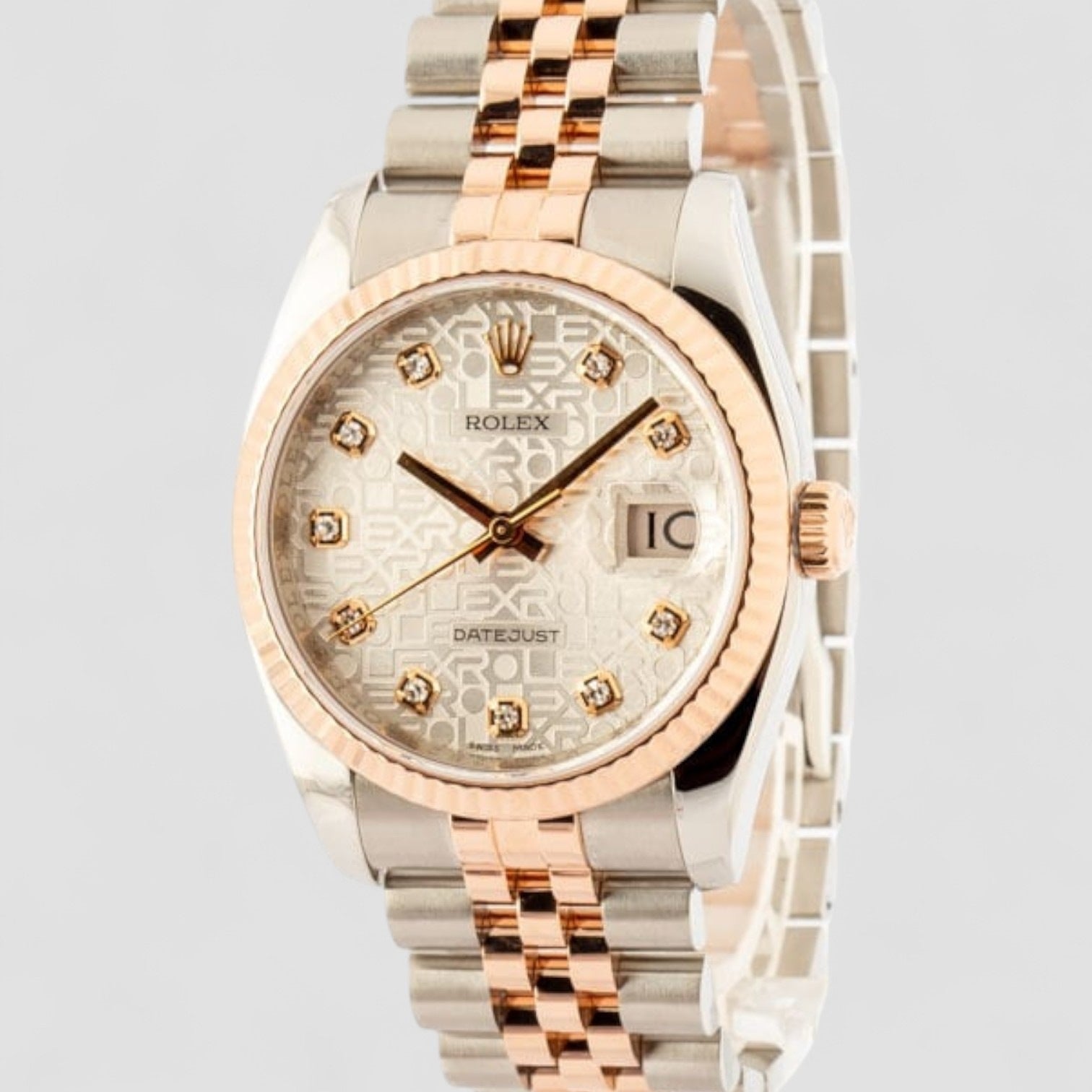 Diamond Datejust Two-Tone Everose