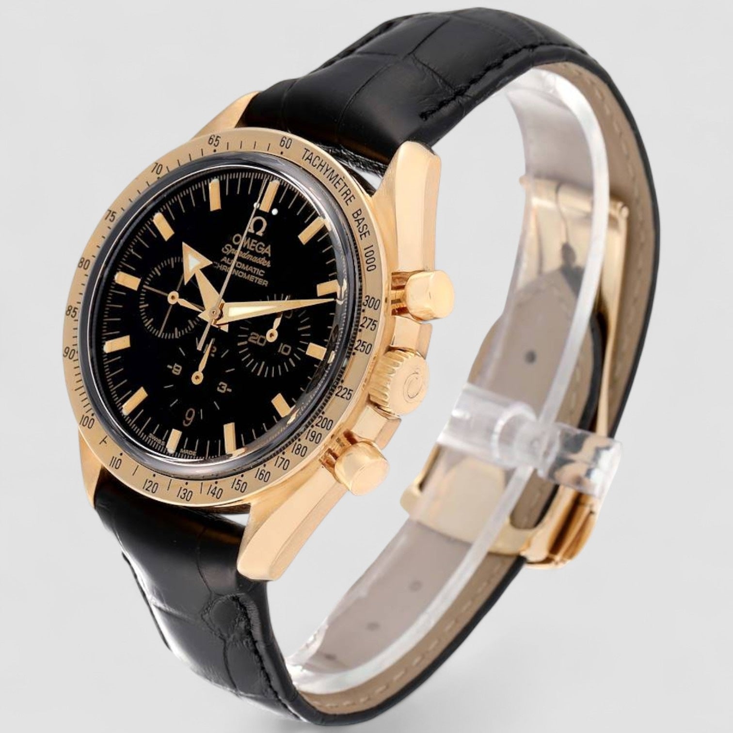 Speedmaster Broad Arrow Yellow Gold Mens Watch