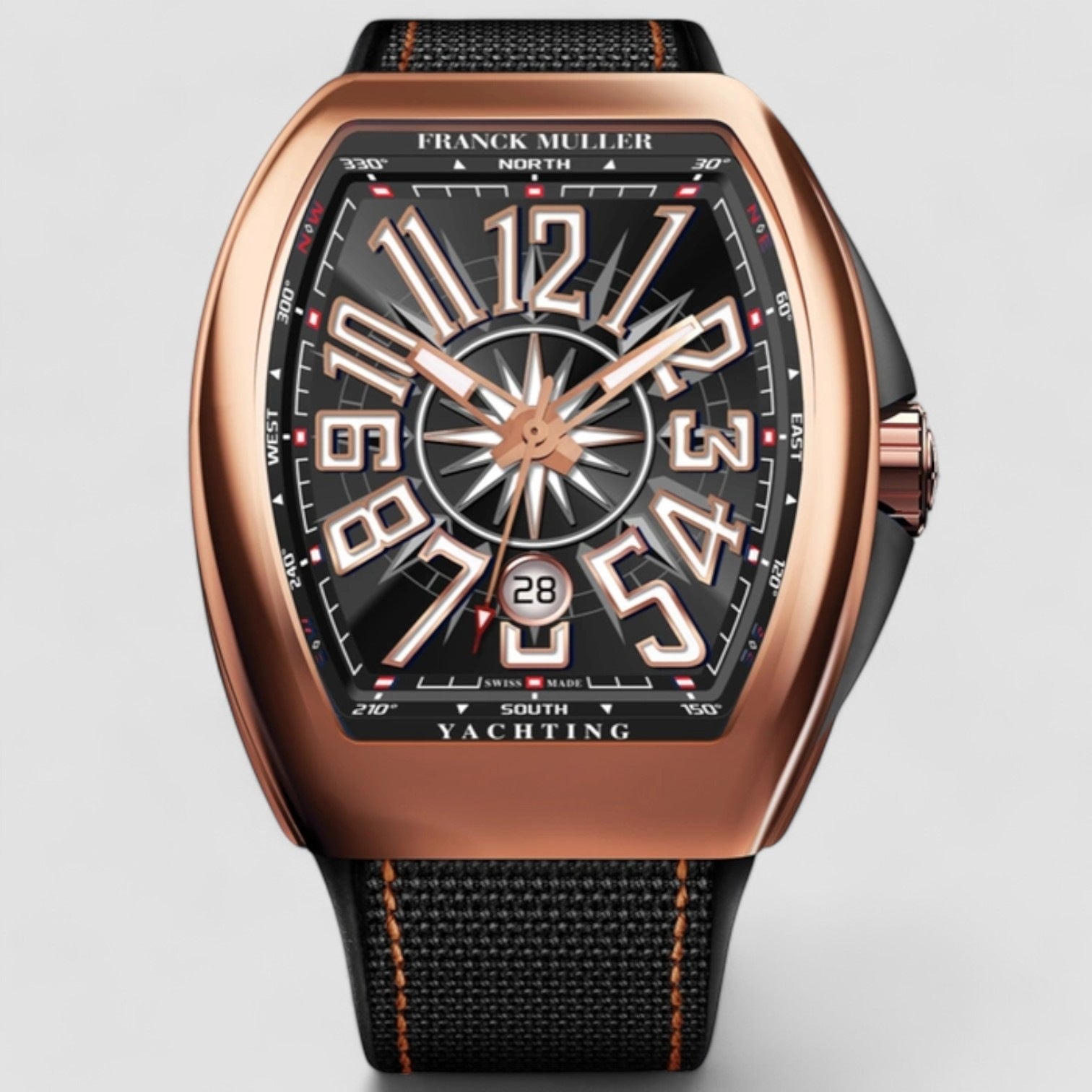 Vanguard Yachting 18kt Rose Gold Black Dial Men's Watch